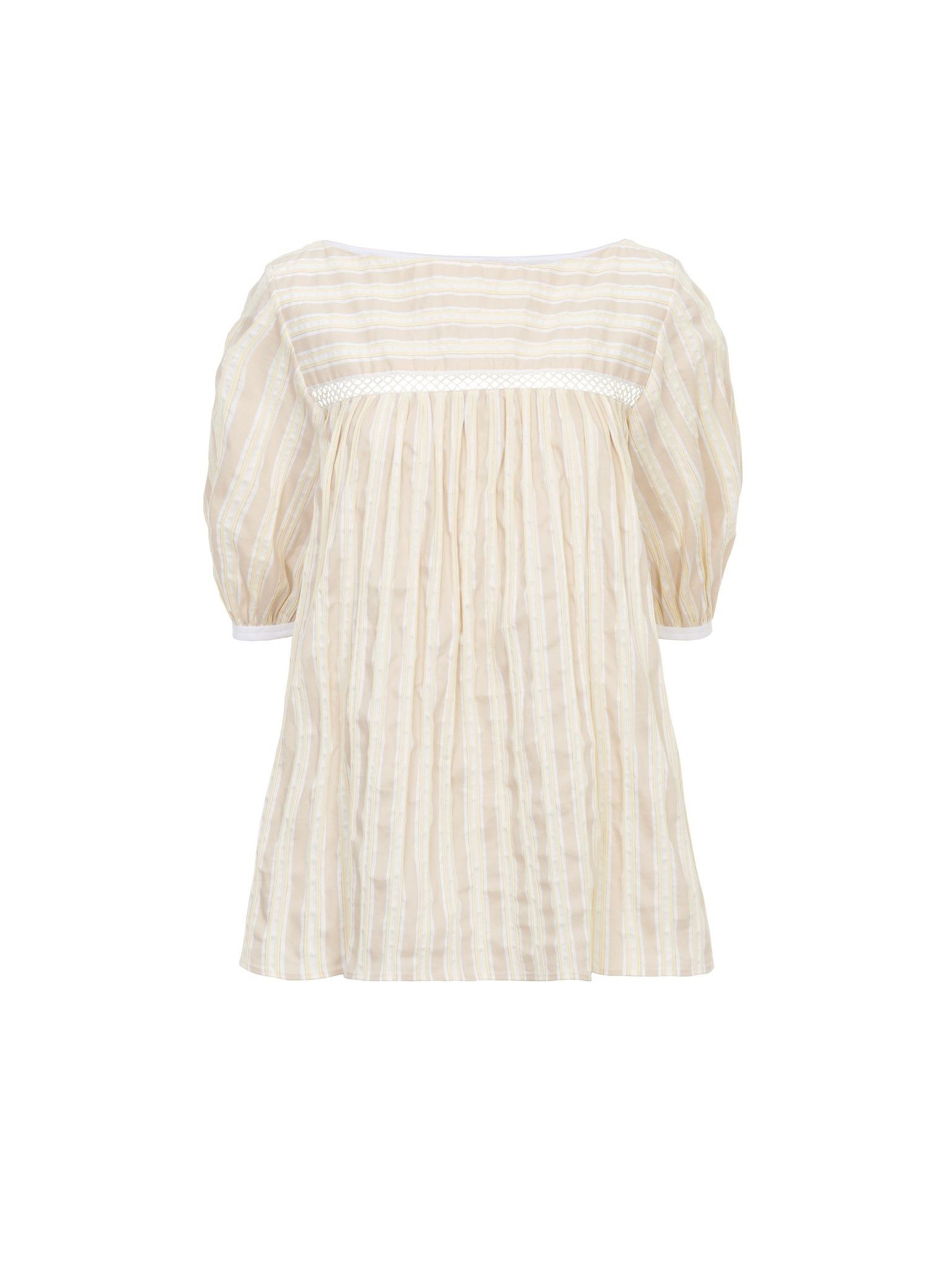 Chloe o1loc1c10425 Boat-Neck Top For Women in Beige/Multicolor Size M / US 6-8 / IT 42-44 - 1 Thumbnail