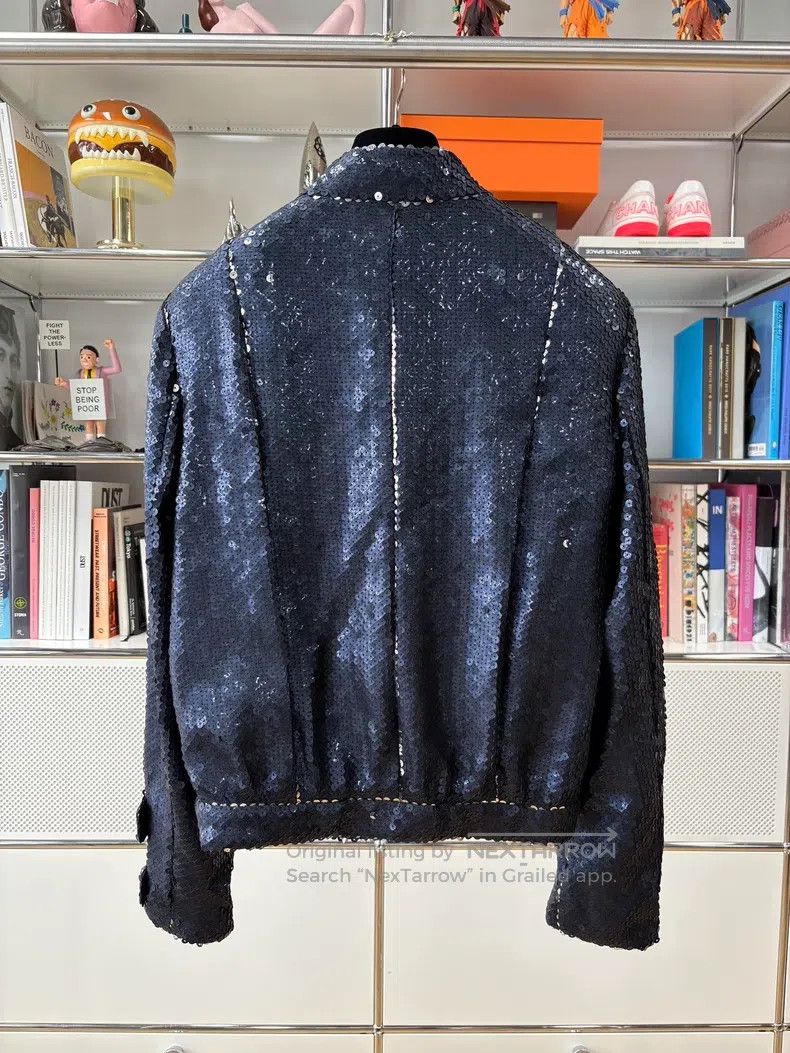 Chanel Chanel 23C catwalk style heavy industry blue sequin jacket Size XS / US 0-2 / IT 36-38 - 4 Thumbnail
