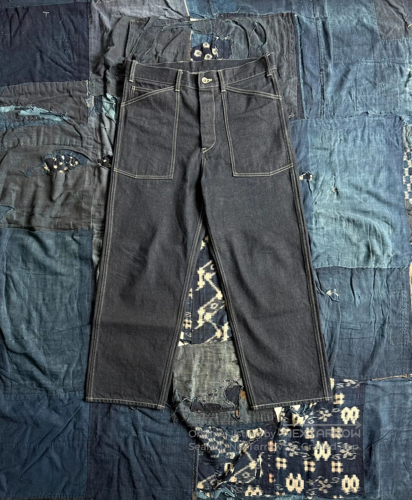 Visvim Visvim Double Knee Carpenter Hickory Stripe Carpenter Pants