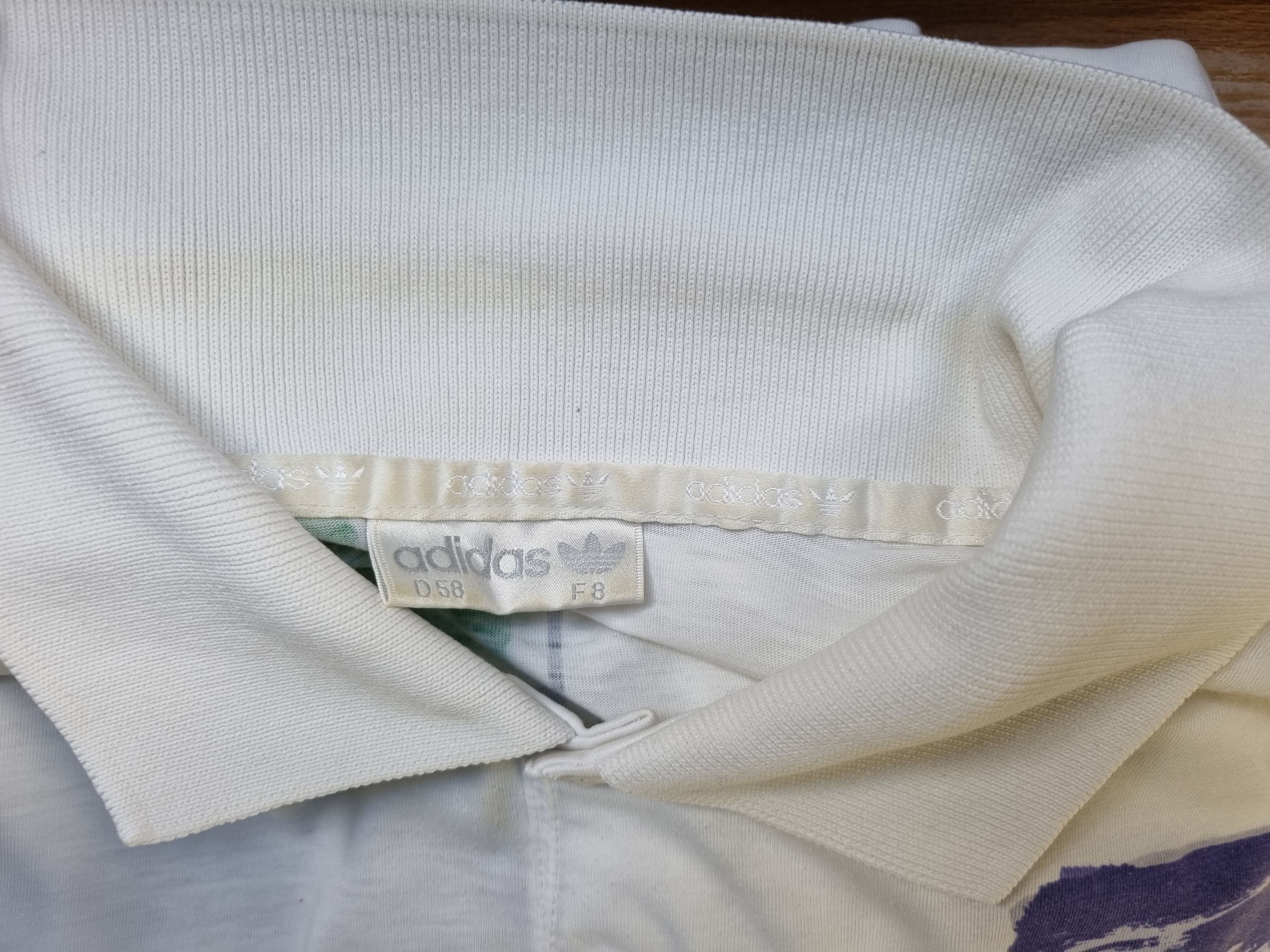 Adidas × Vintage 90s Adidas Rare Abstract Design Vintage Polo Tee shirt Size US L / EU 52-54 / 3 - 17 Thumbnail