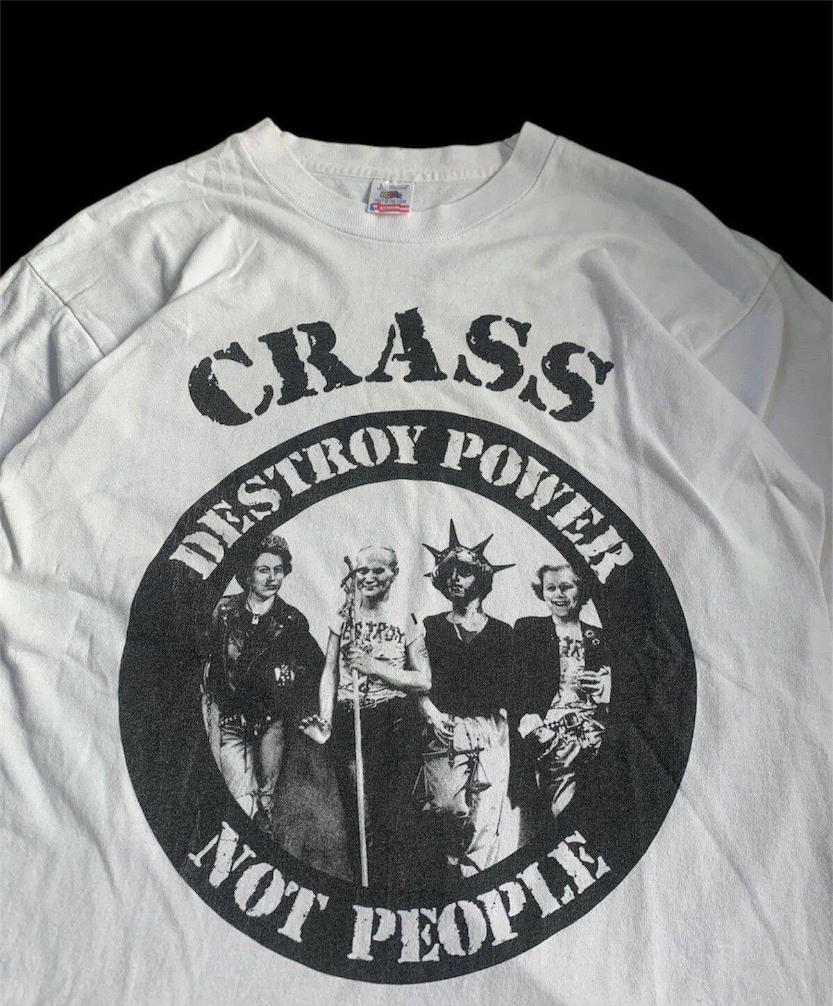 Band Tees Vintage 90s Crass Band Punk Tee Size US L / EU 52-54 / 3 - 2 Thumbnail