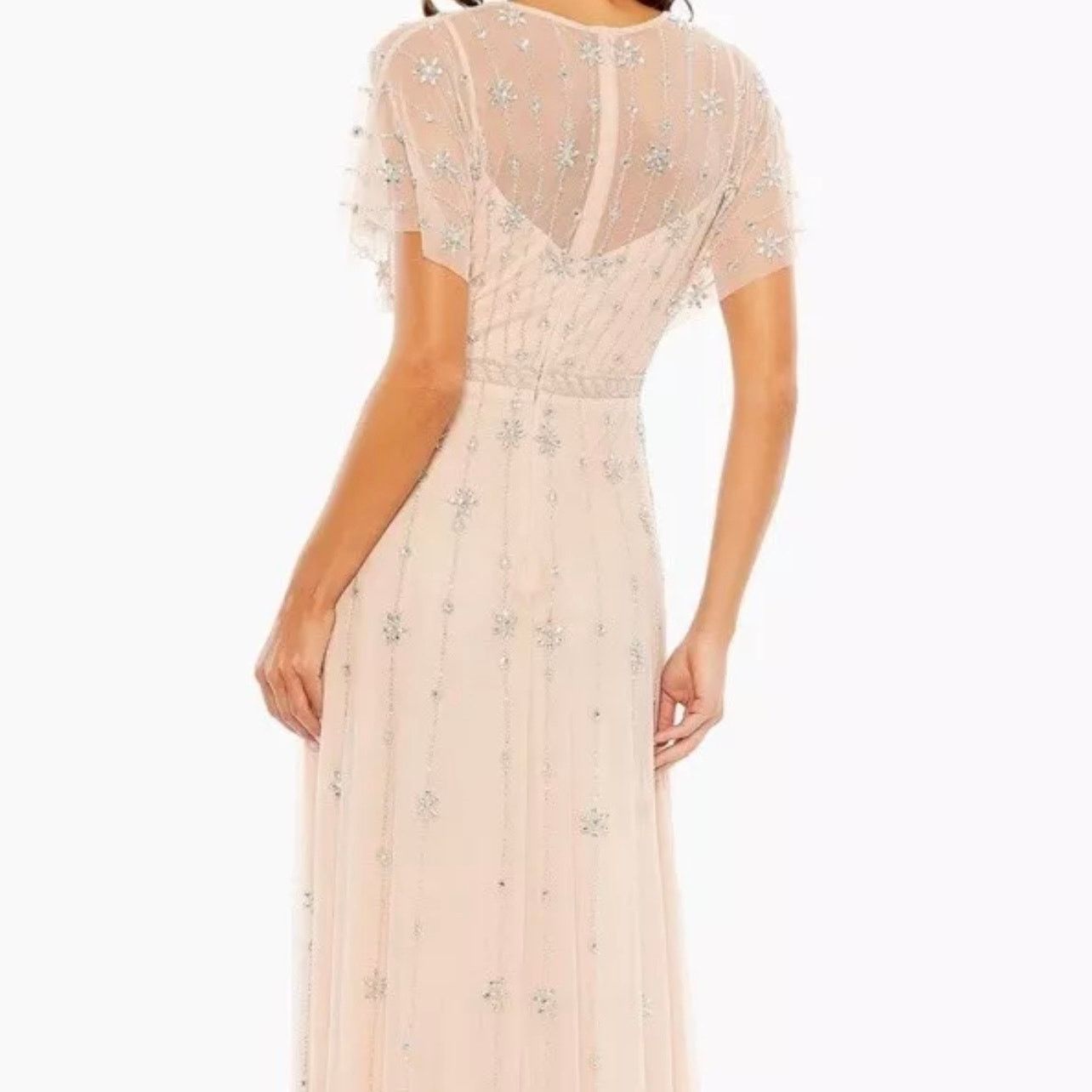 MACH & MACH Mac Duggal Pink V Neck A Line Gown maxi dress size 4 UB Size S / US 4 / IT 40 - 2 Thumbnail