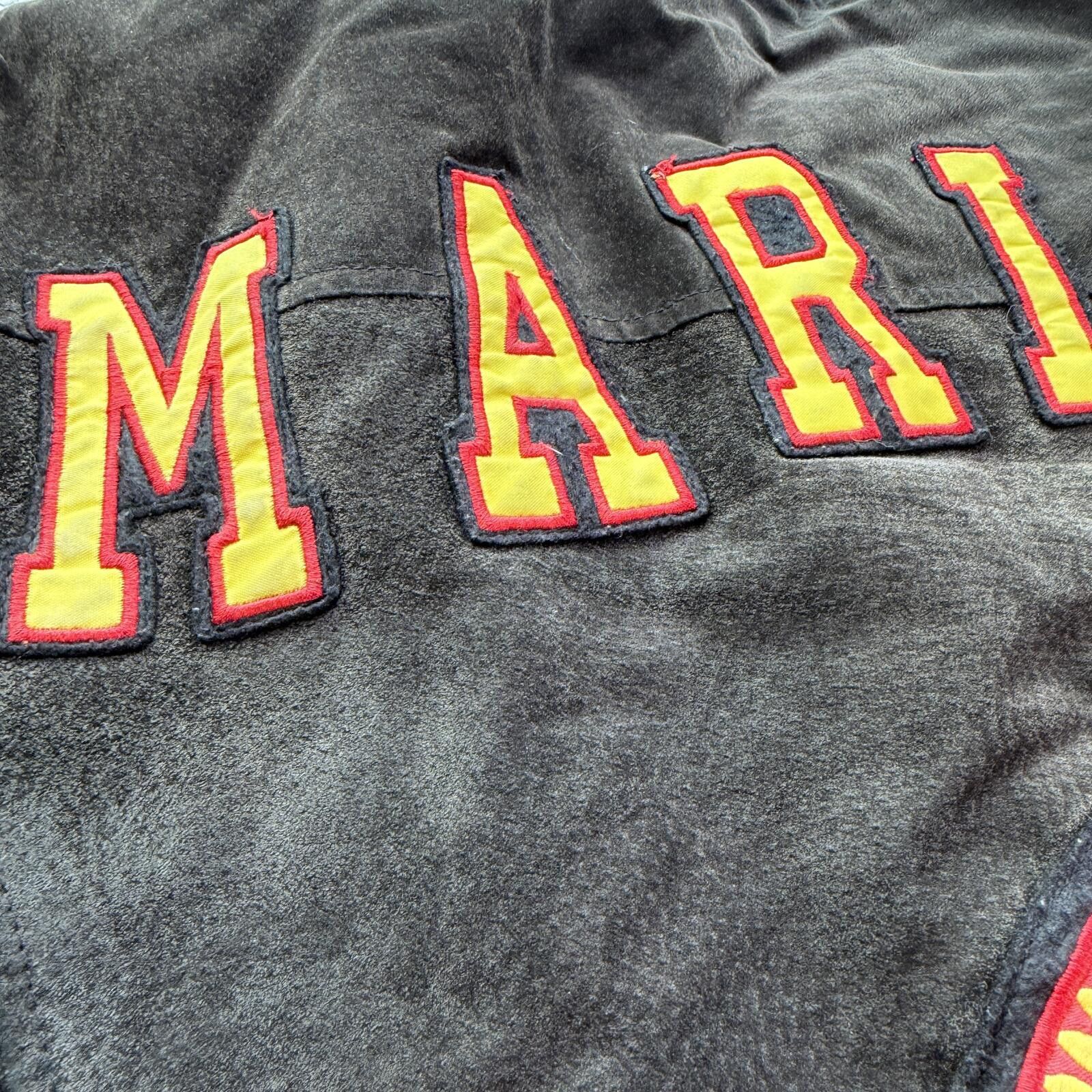 Leather Vintage 90s USMC Marines Leather Bomber Jacket Military 3XL Size US XXL / EU 58 / 5 - 10 Thumbnail