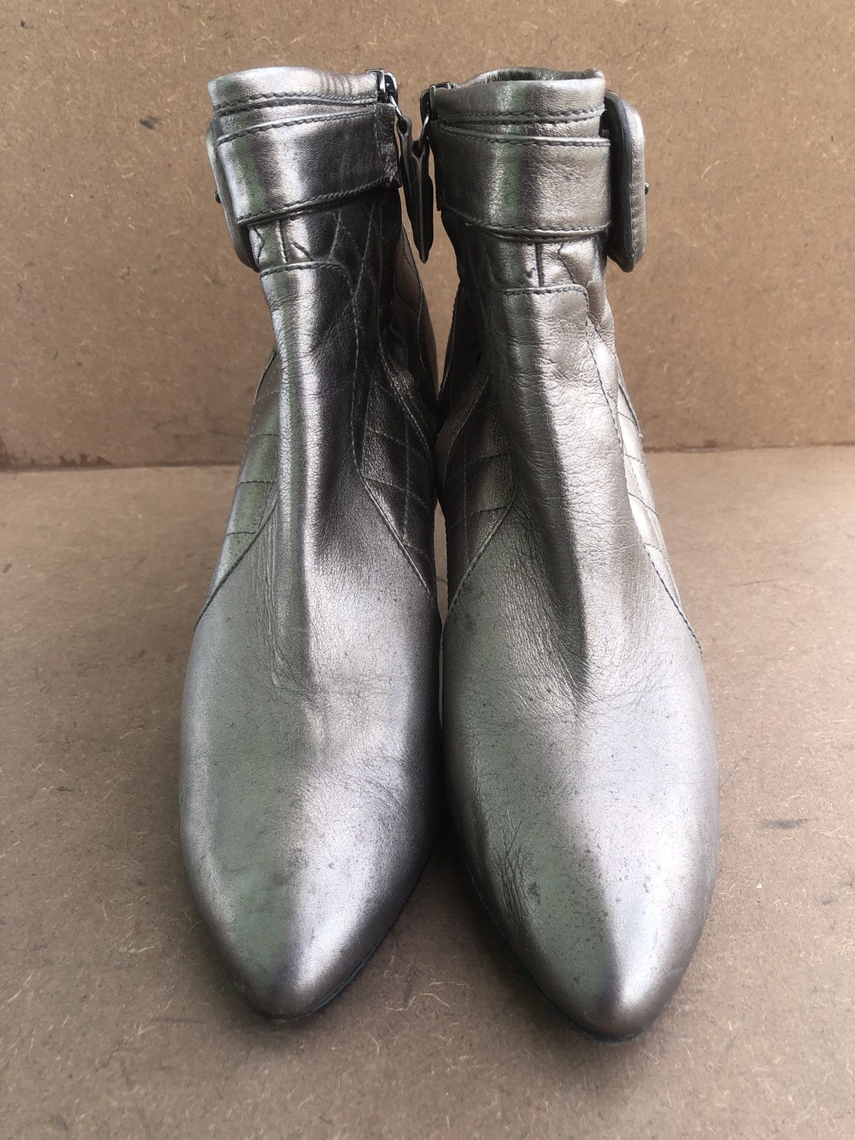 Burberry Rurberry Grey Leather Women’s Boots Size 40 Size US 10 / IT 40 - 7 Thumbnail