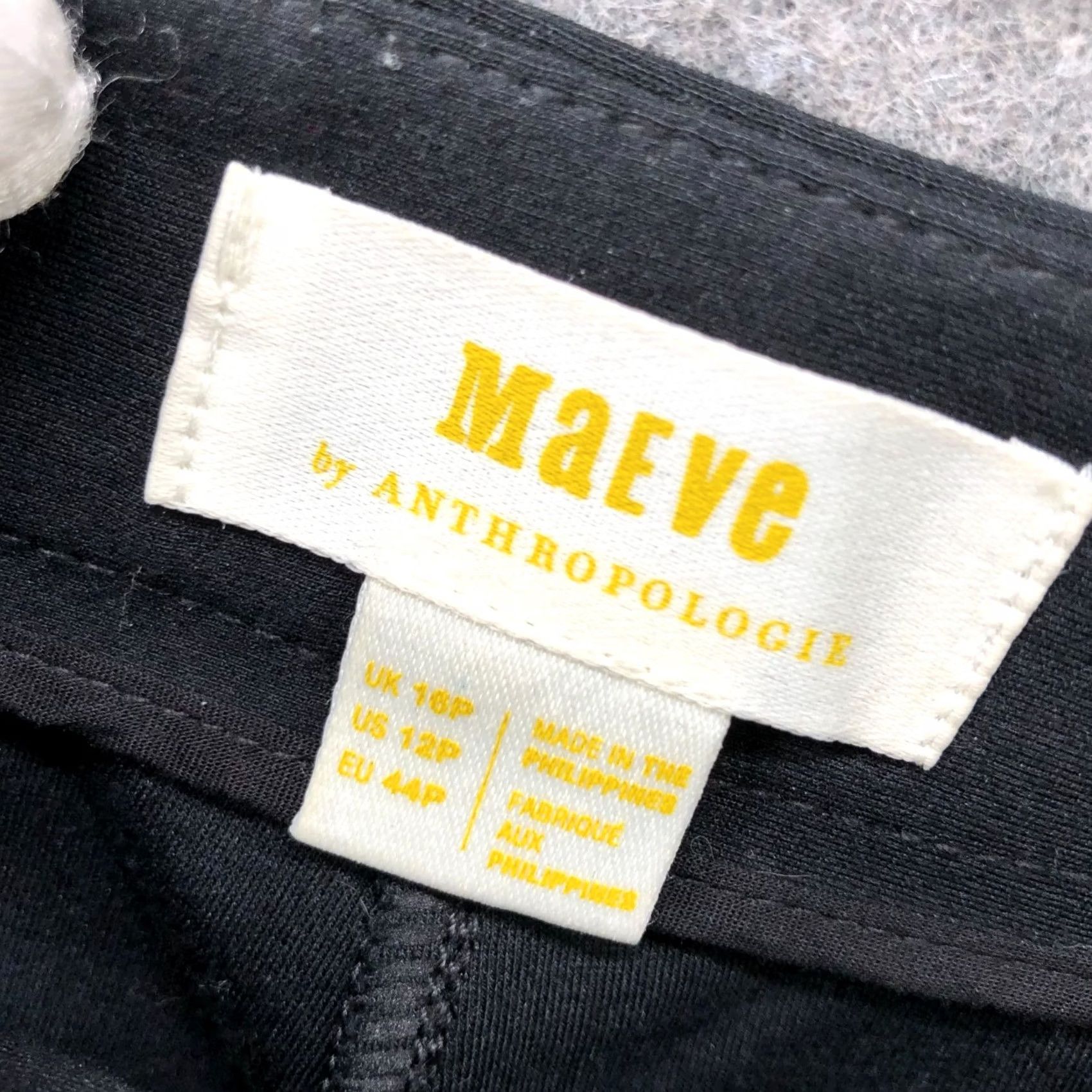 Anthropologie Anthropologie Maeve Slit Front Ponte Pants Womens 12P Black Zip Pockets Slim Size 34" / US 12 / IT 48 - 3 Thumbnail