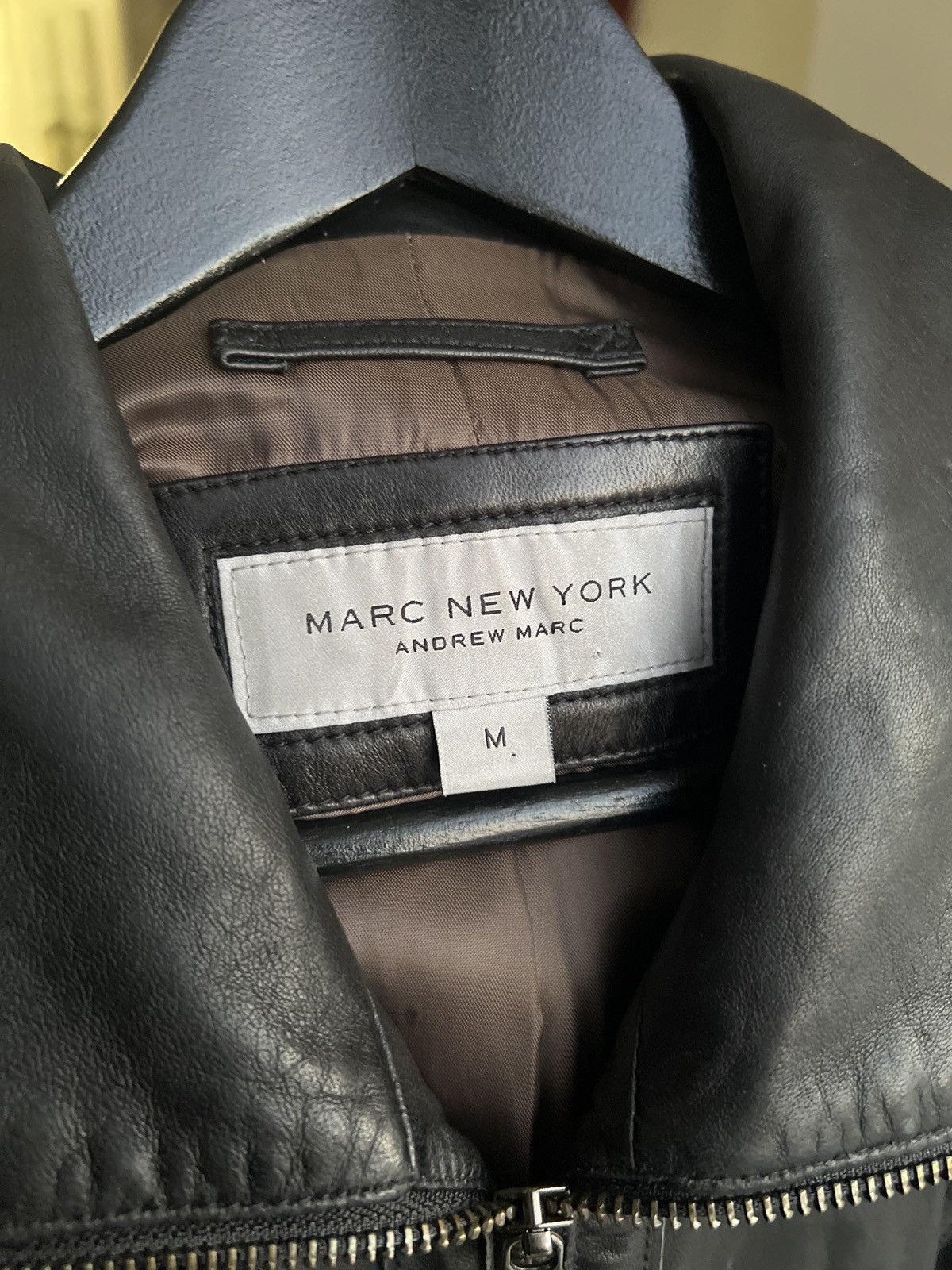 Andrew Marc Marc New York, Moto leather, lambskin jacket Size M / US 6-8 / IT 42-44 - 4 Thumbnail
