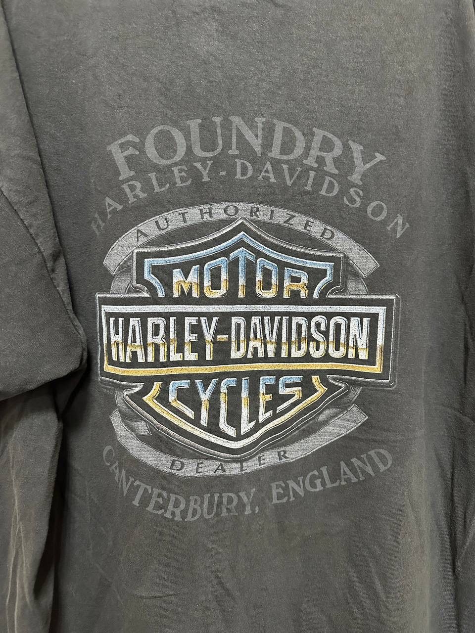 Harley Davidson × Vintage Vintage 90s Harley Davidson Tee Shirt 3D emblem Canterbury Size US XXL / EU 58 / 5 - 4 Thumbnail