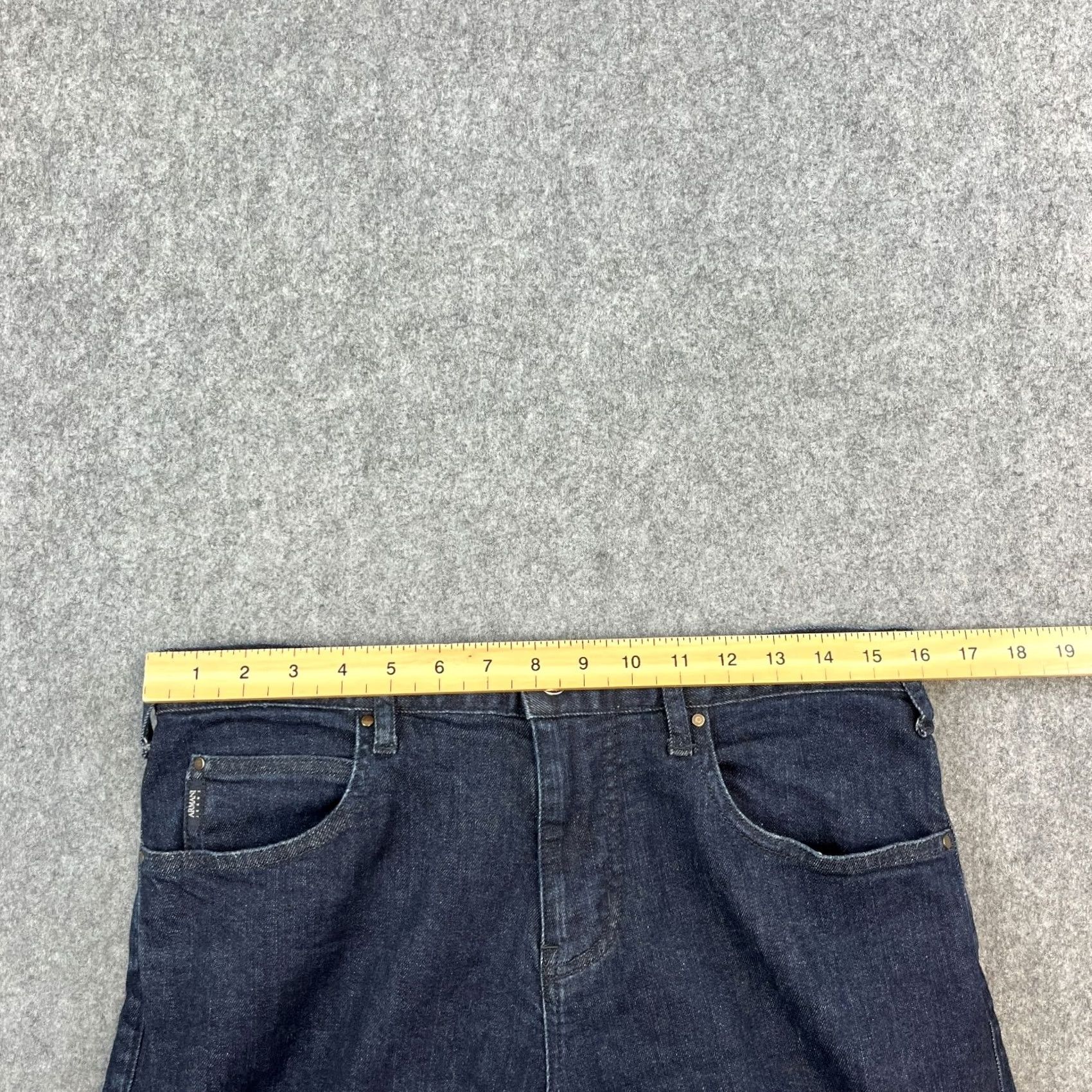 Vintage Armani Jeans Jeans Slim Straight 32 Dark Wash Blue Indigo Stretch J45 Mens Regular Size US 32 / EU 48 - 6 Thumbnail