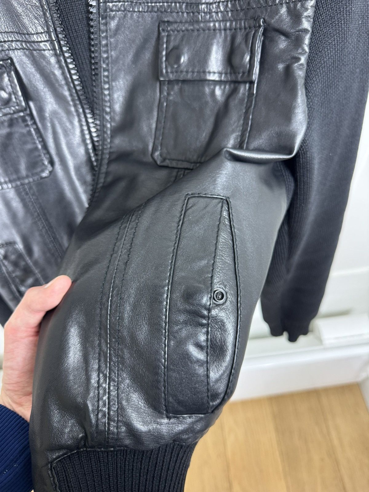 Dior × Hedi Slimane Dior Hedi Slimane FW05 Wool Leather Jacket Size US M / EU 48-50 / 2 - 13 Thumbnail