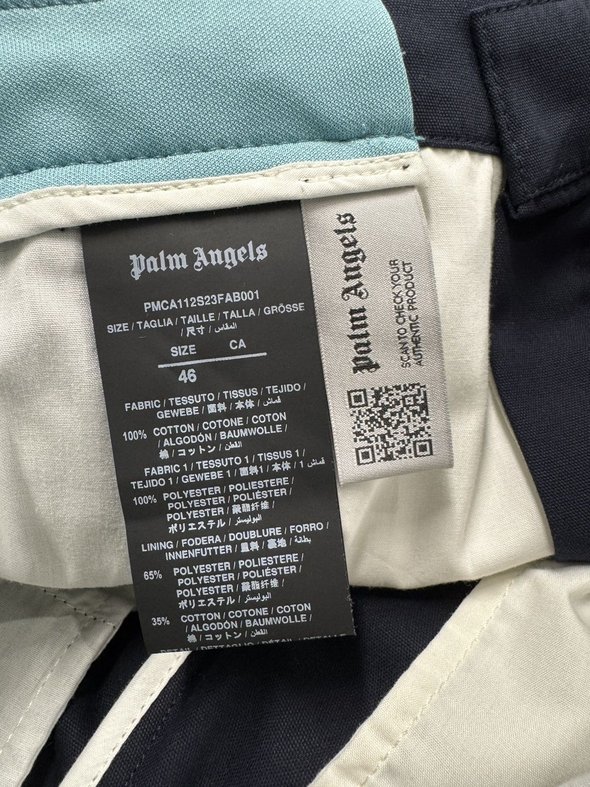 Palm Angels NWT Contrast Waist Drawstring Pants - Blue, 46 Size US 30 / EU 46 - 5 Thumbnail