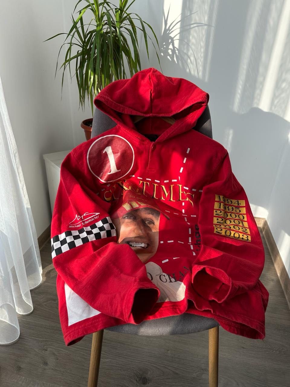 Formula 1 × Vintage Vintage Ferrari Michael Schumacher Racing Red Hoodie Size US M / EU 48-50 / 2 - 16 Thumbnail