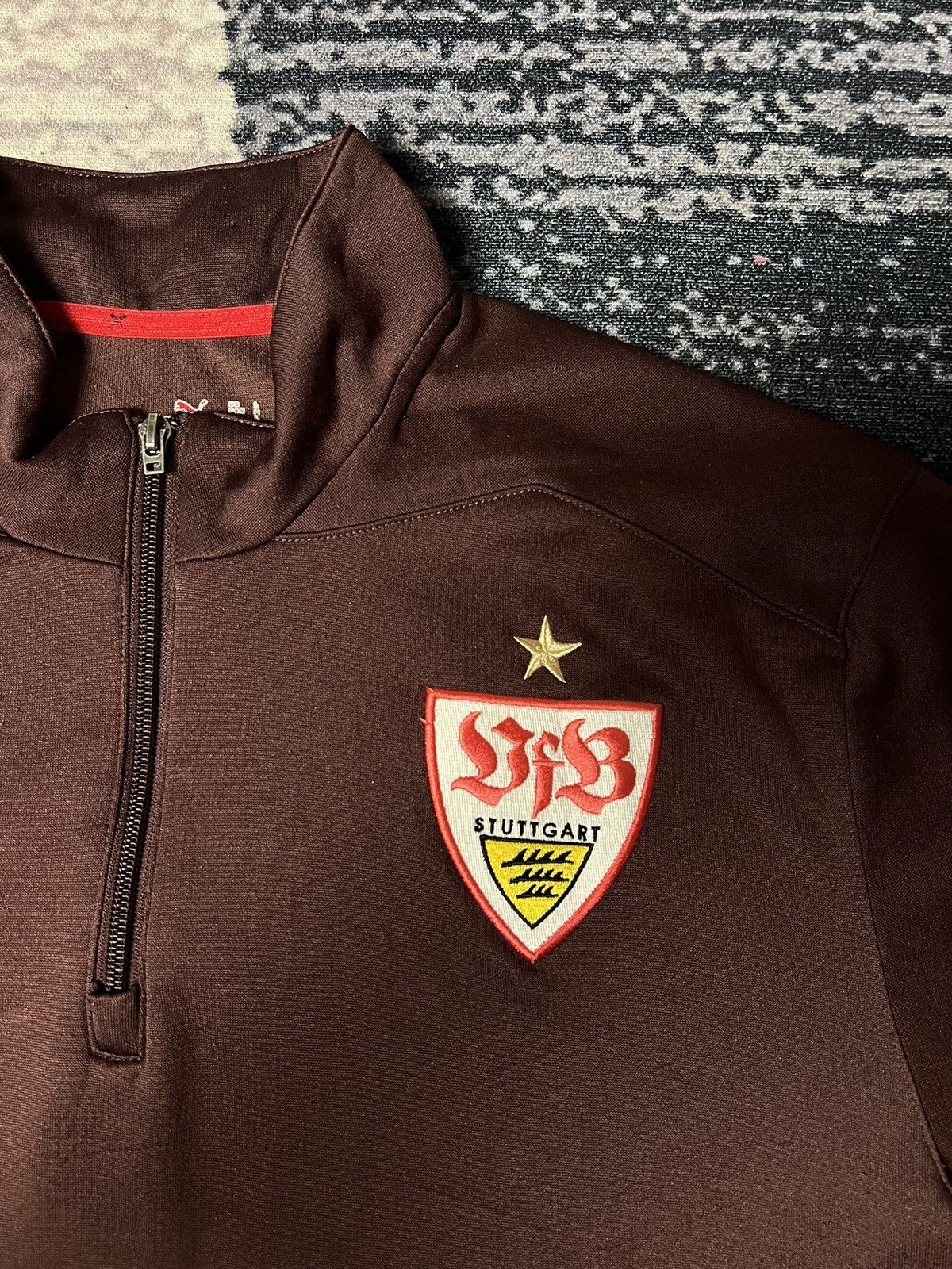 Puma × Vintage Puma VFB Stuttgart Halfzipper Polyster Size US L / EU 52-54 / 3 - 4 Thumbnail