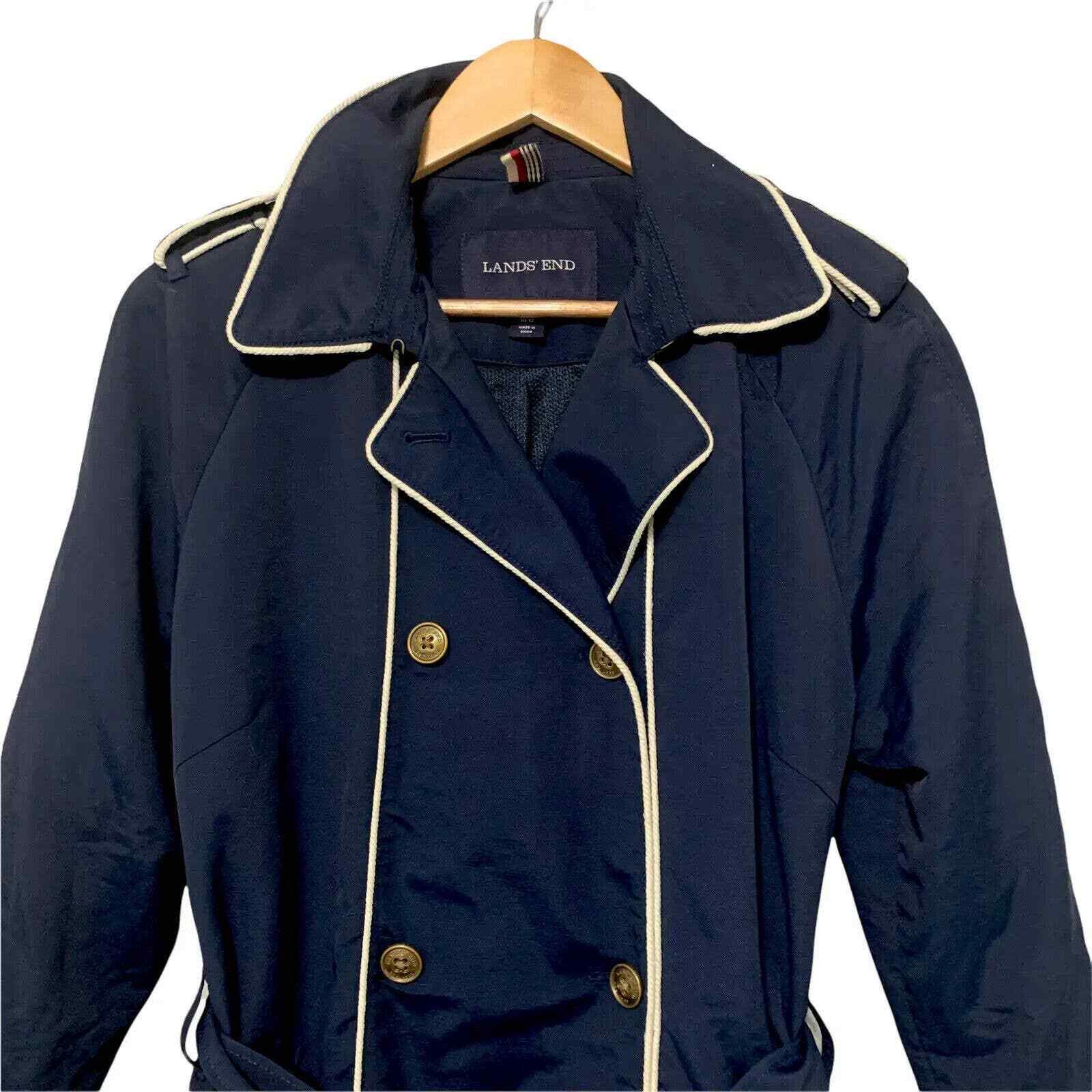 Lands' End Lands End Navy Blue Heritage Belt Trench Coat Med 10-12 Size M / US 6-8 / IT 42-44 - 2 Thumbnail