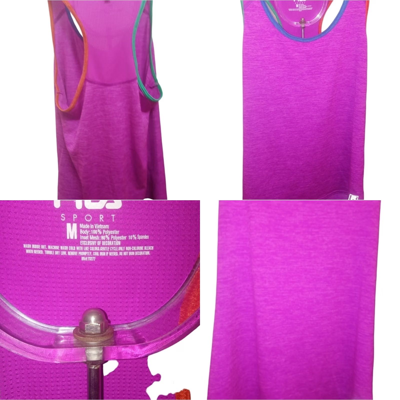 Fila VINTAGE? (No) FILA Tank Women Medium Racerback Purple Pink Sport Activewear Shirt M Women's Tank Top Size M / US 6-8 / IT 42-44 - 8 Thumbnail