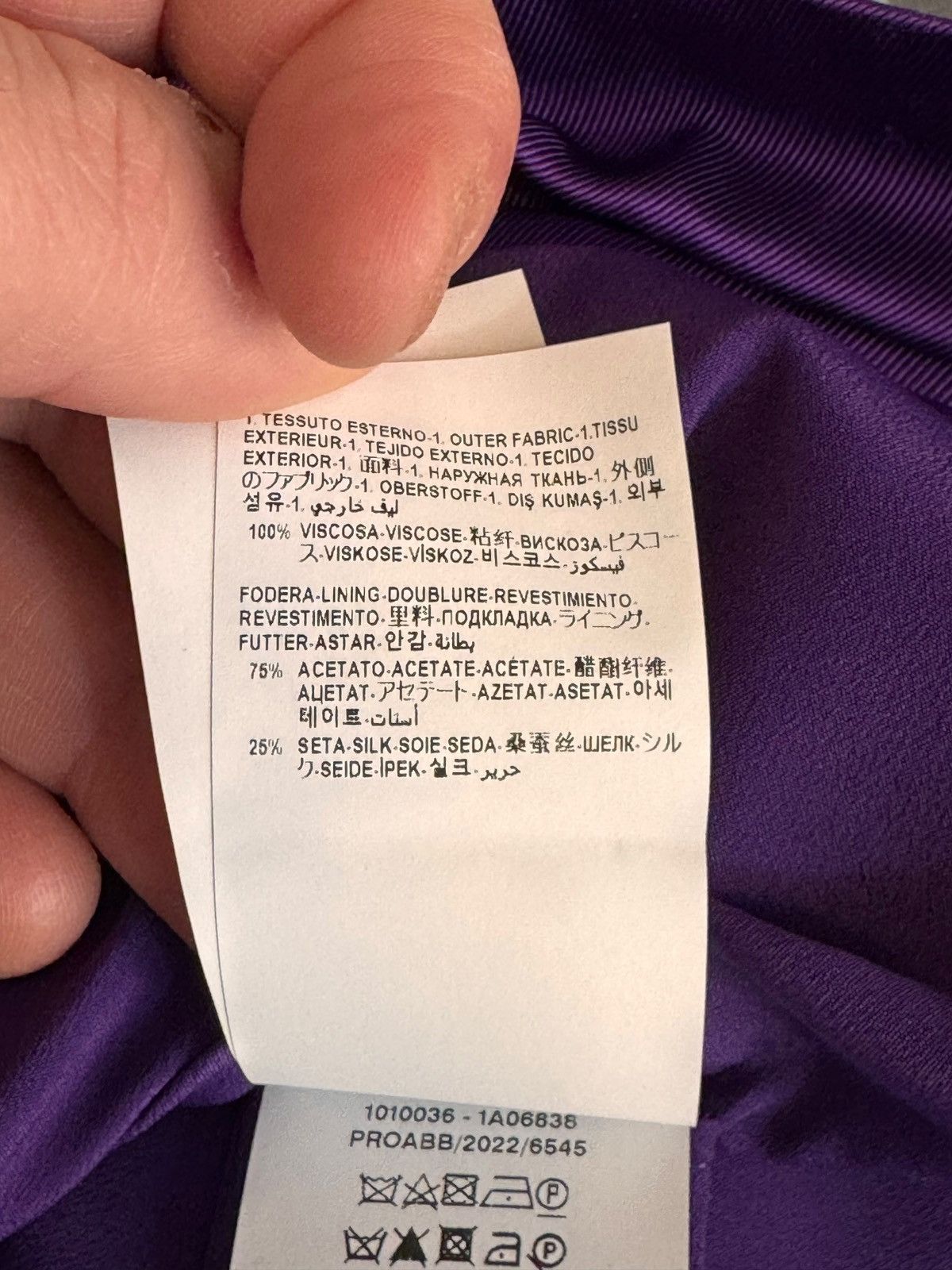Versace Versace Purple Viscose Skirt Medusa Zip Made in Italy Size 34" / US 12 / IT 48 - 9 Thumbnail
