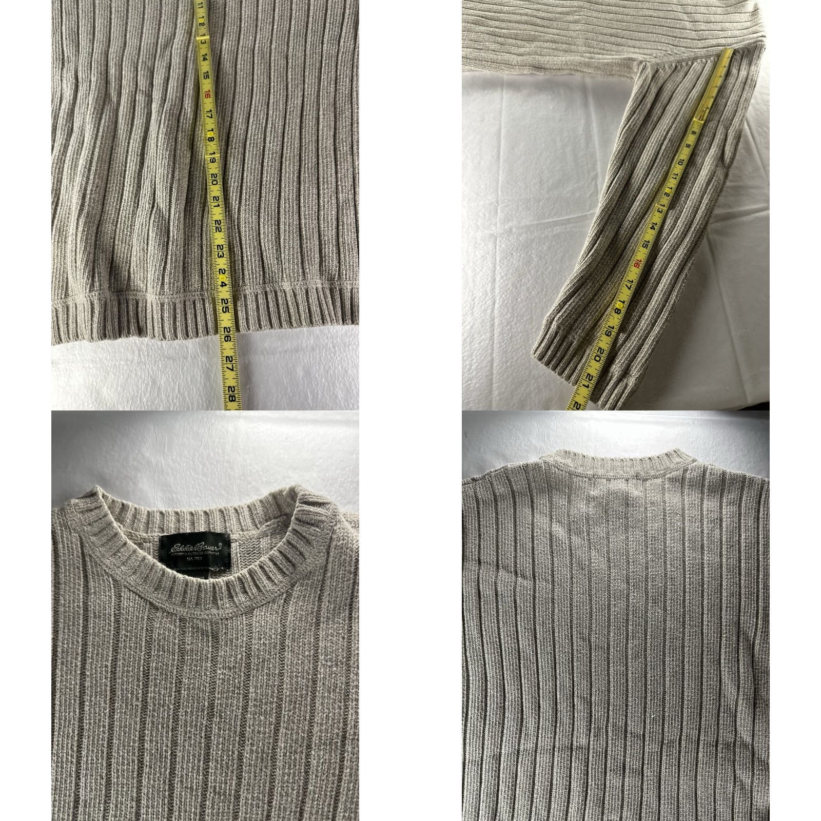 Eddie Bauer VTG Eddie Bauer Ribbed Sweater Mens 2XL Beige Tan Pullover Crewneck Grandpacore Size US XXL / EU 58 / 5 - 8 Thumbnail