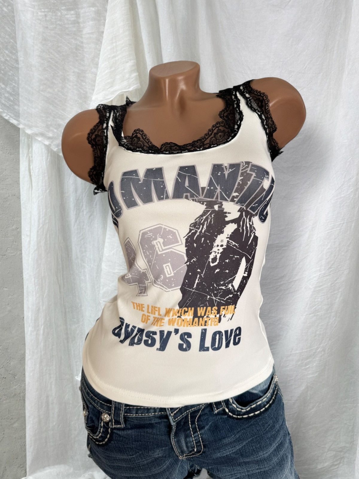 Hysteric Glamour Amazing Y2K Guitar Printed Grunge Sexy Tank Top