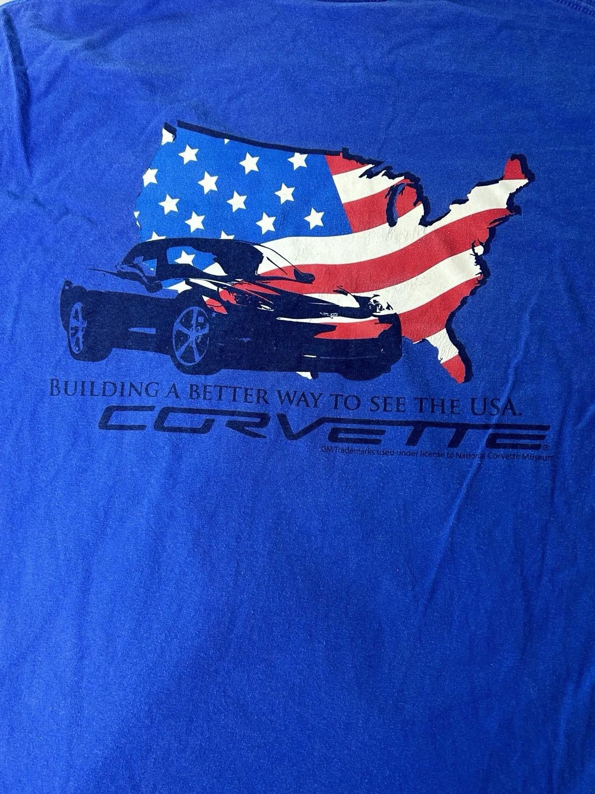 Other Corvette USA Museum Blue Shirt Men’s Large America Chevy Size US L / EU 52-54 / 3 - 3 Thumbnail