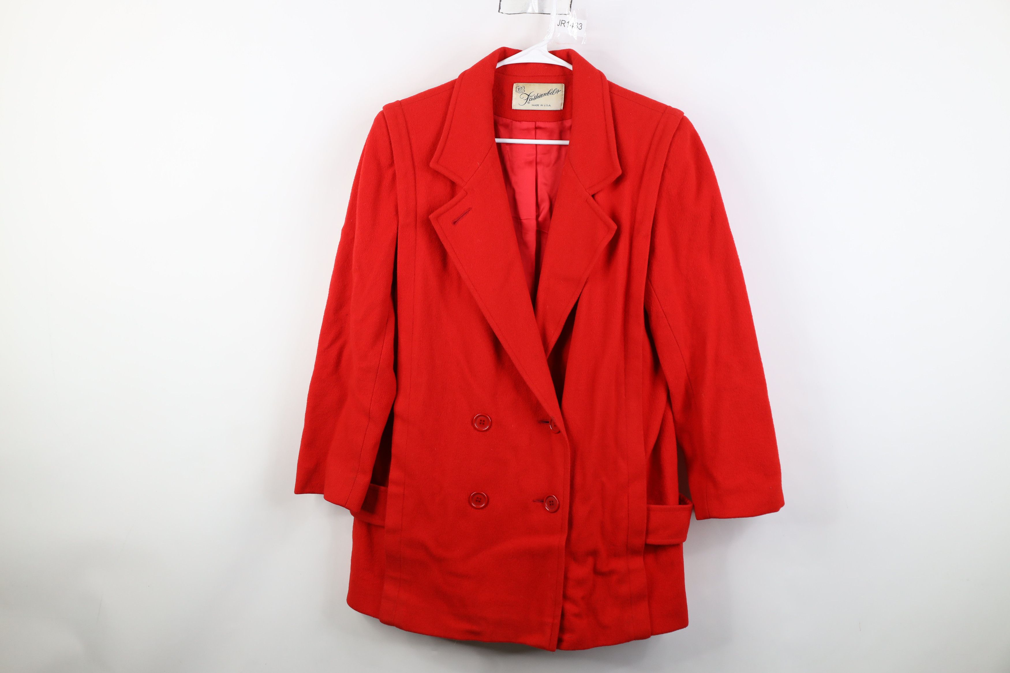 Vintage Vintage 60s 70s Streetwear Breasted Peacoat Jacket Red USA Size L / US 10 / IT 46 - 1 Thumbnail