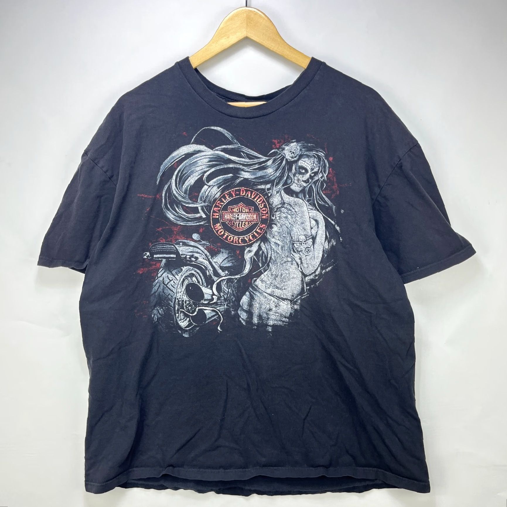 Harley Davidson VINTAGE Harley-Davidson Eagle Wings Goth T-Shirt 2XL Sun Faded Size US XXL / EU 58 / 5 - 3 Thumbnail