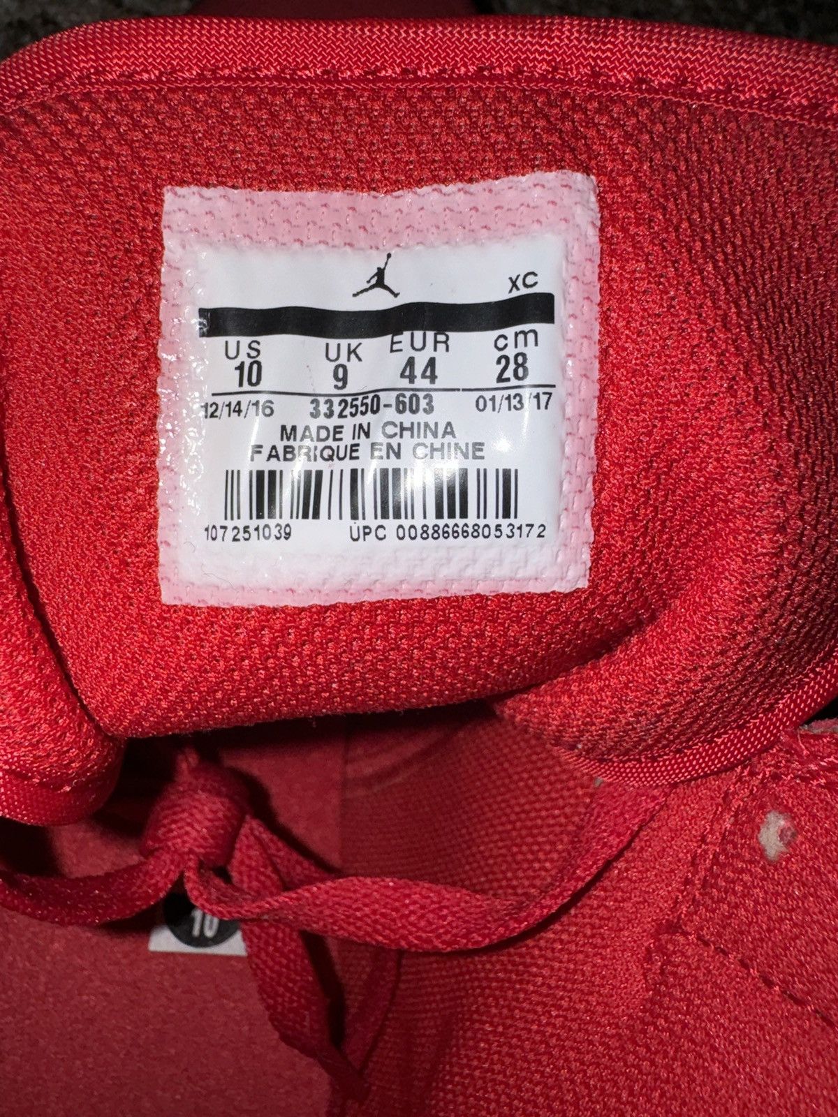Jordan Brand Jordan 1 Retro Red Suede Size US 10 / EU 43 - 3 Thumbnail