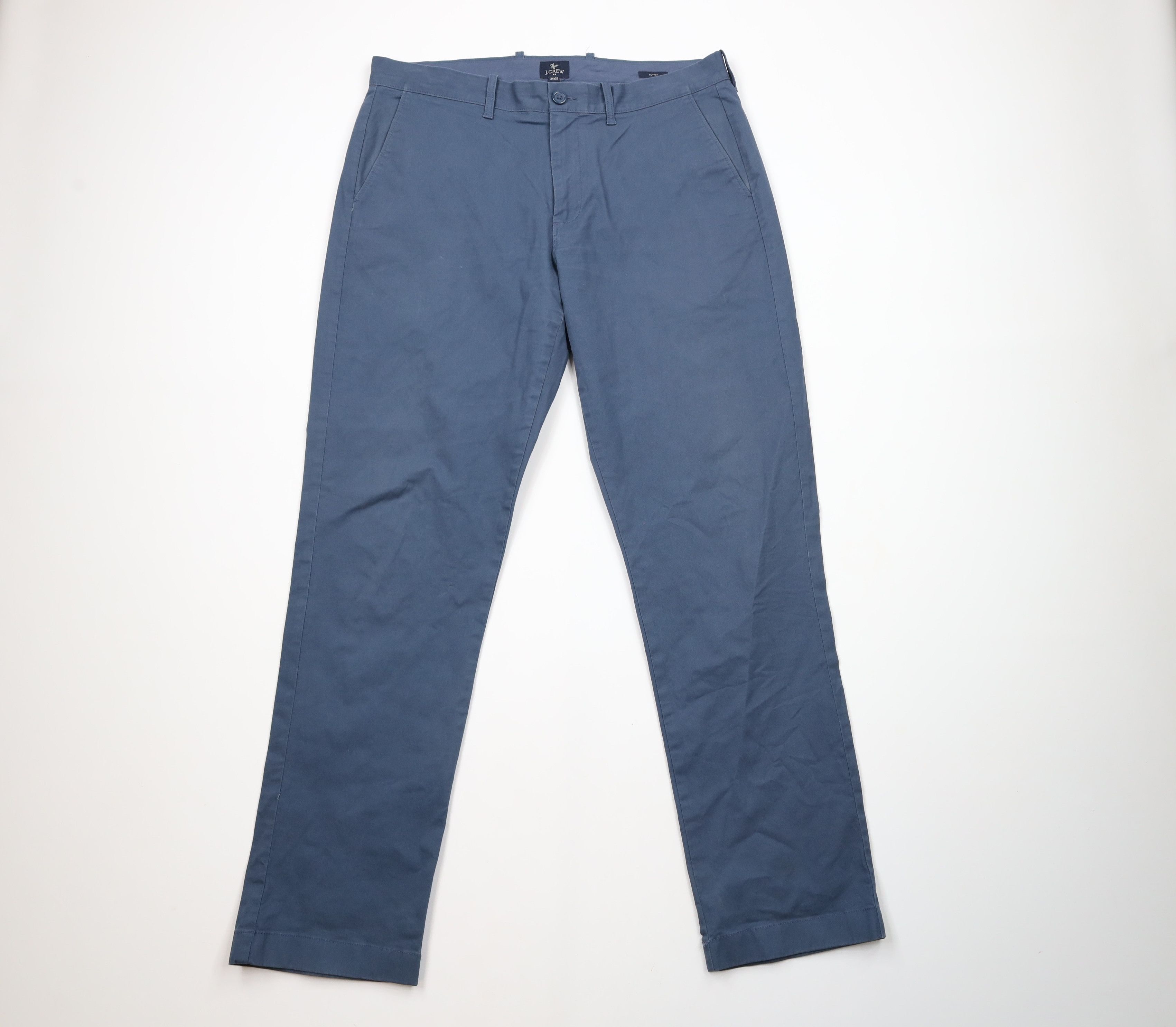 J.Crew × Vintage J Crew Flex Sutton Straight Leg Chinos Chino Pants Blue Size US 34 / EU 50 - 1 Thumbnail