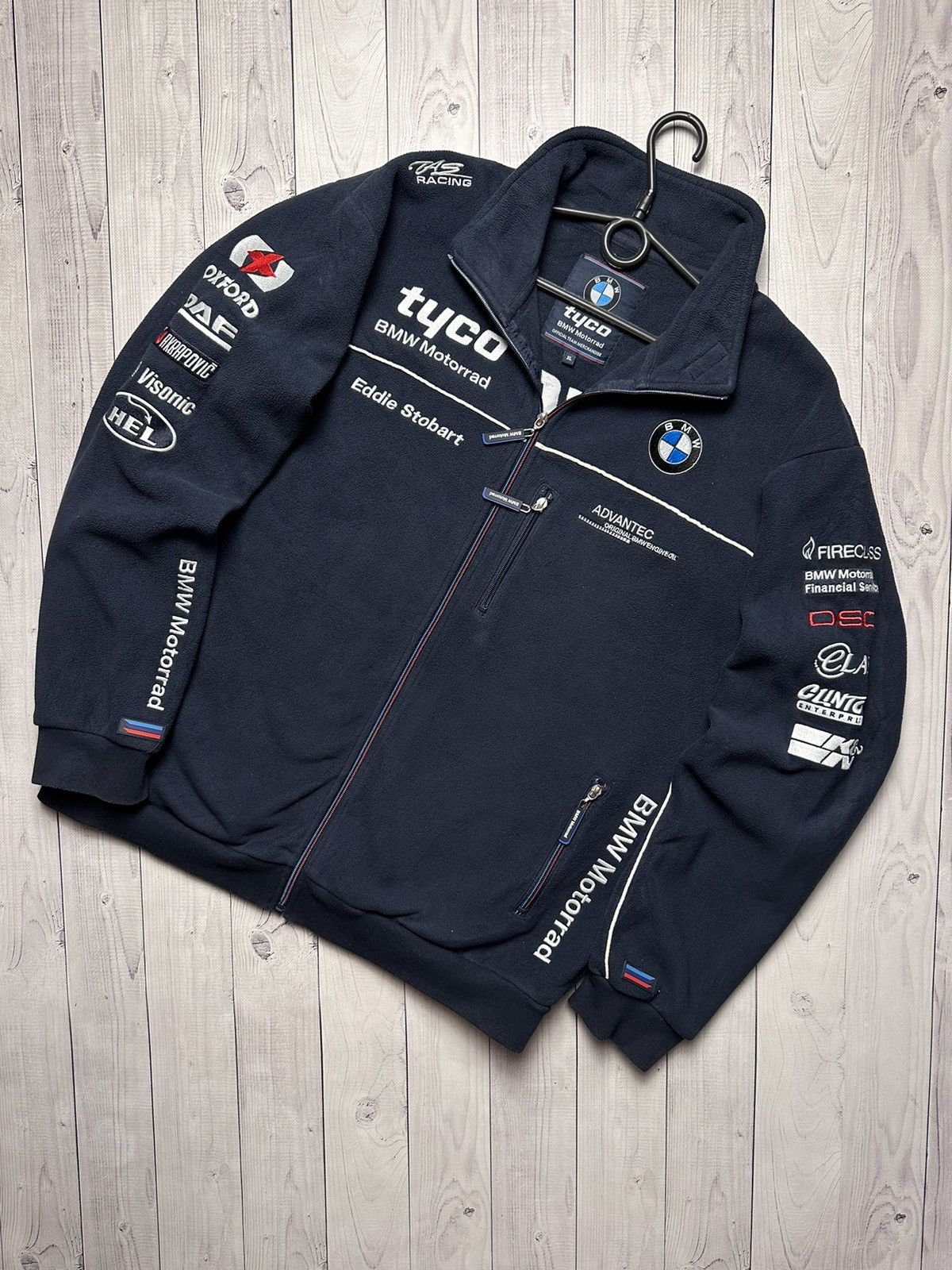 BMW × Vintage Vintage BMW racing fleece jacket logo rare size XL Size US XL / EU 56 / 4 - 1 Thumbnail