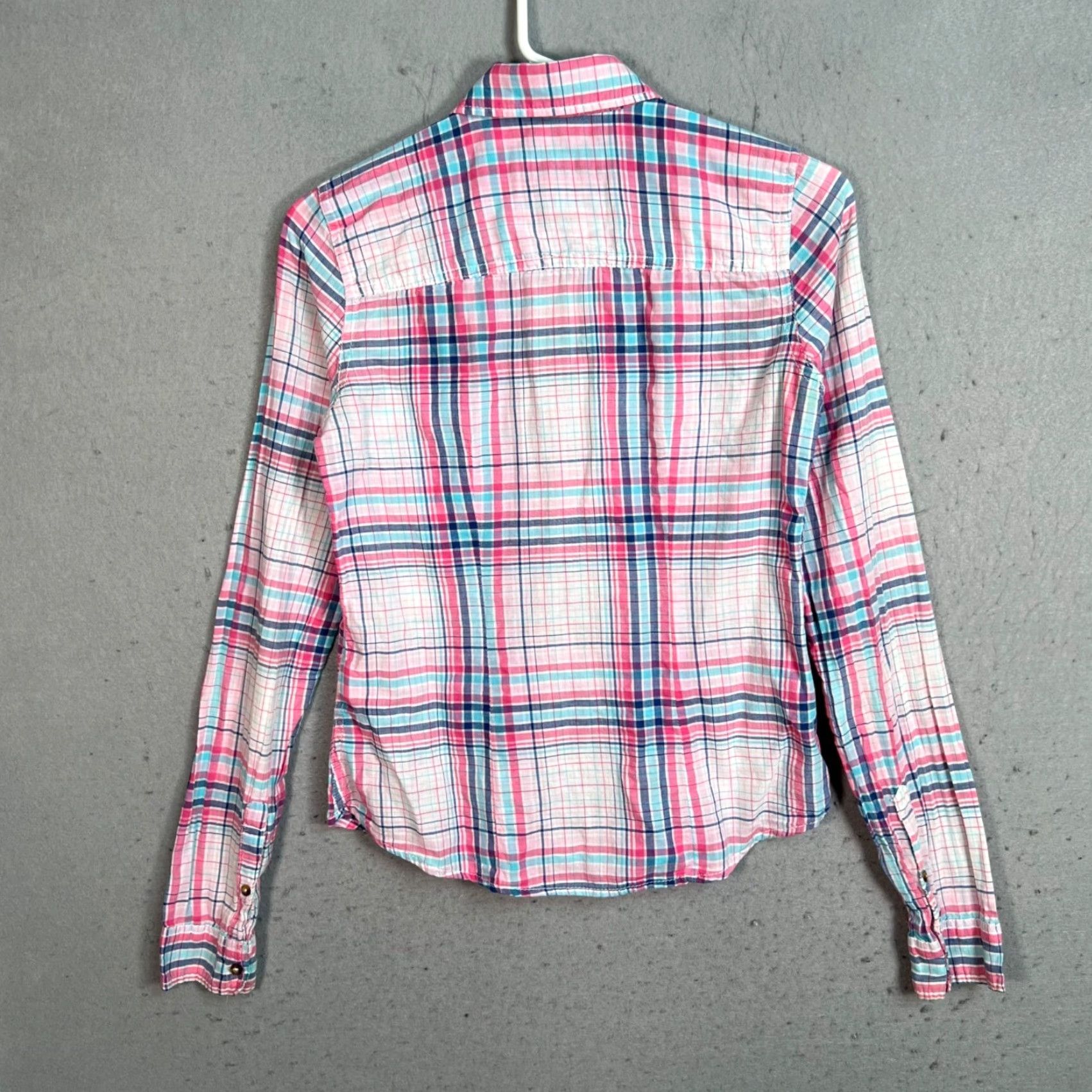 Abercrombie & Fitch Abercrombie & Fitch Womens Plaid Button-Up Shirt Long Sleeve XS Pink Casual Shirt Womens XS Size XS / US 0-2 / IT 36-38 - 2 Thumbnail