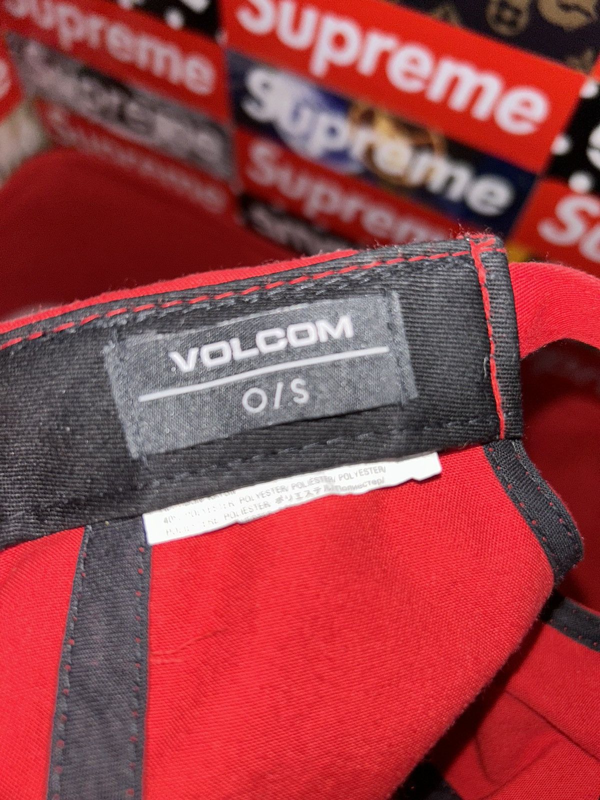 Volcom Volcom Red Surf Adjustable Hat Cap Size ONE SIZE - 5 Thumbnail