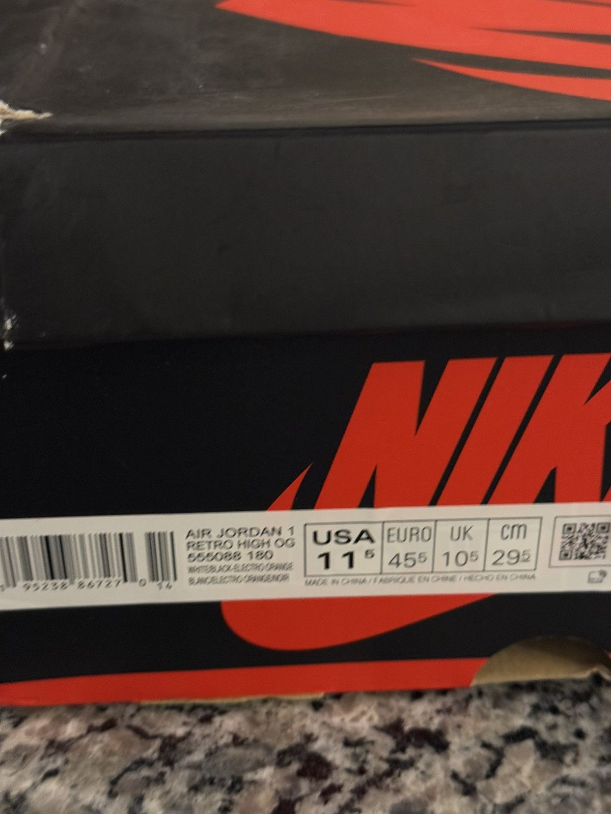 Jordan Brand × Nike Jordan 1 Electro Orange Size 11.5 W BOX Size US 11.5 / EU 44-45 - 13 Thumbnail