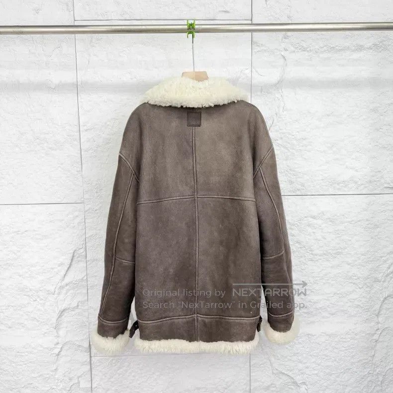Loewe Loewe Brown Leather and Fur Zip-up Pilot Jacket Size US S / EU 44-46 / 1 - 2 Thumbnail