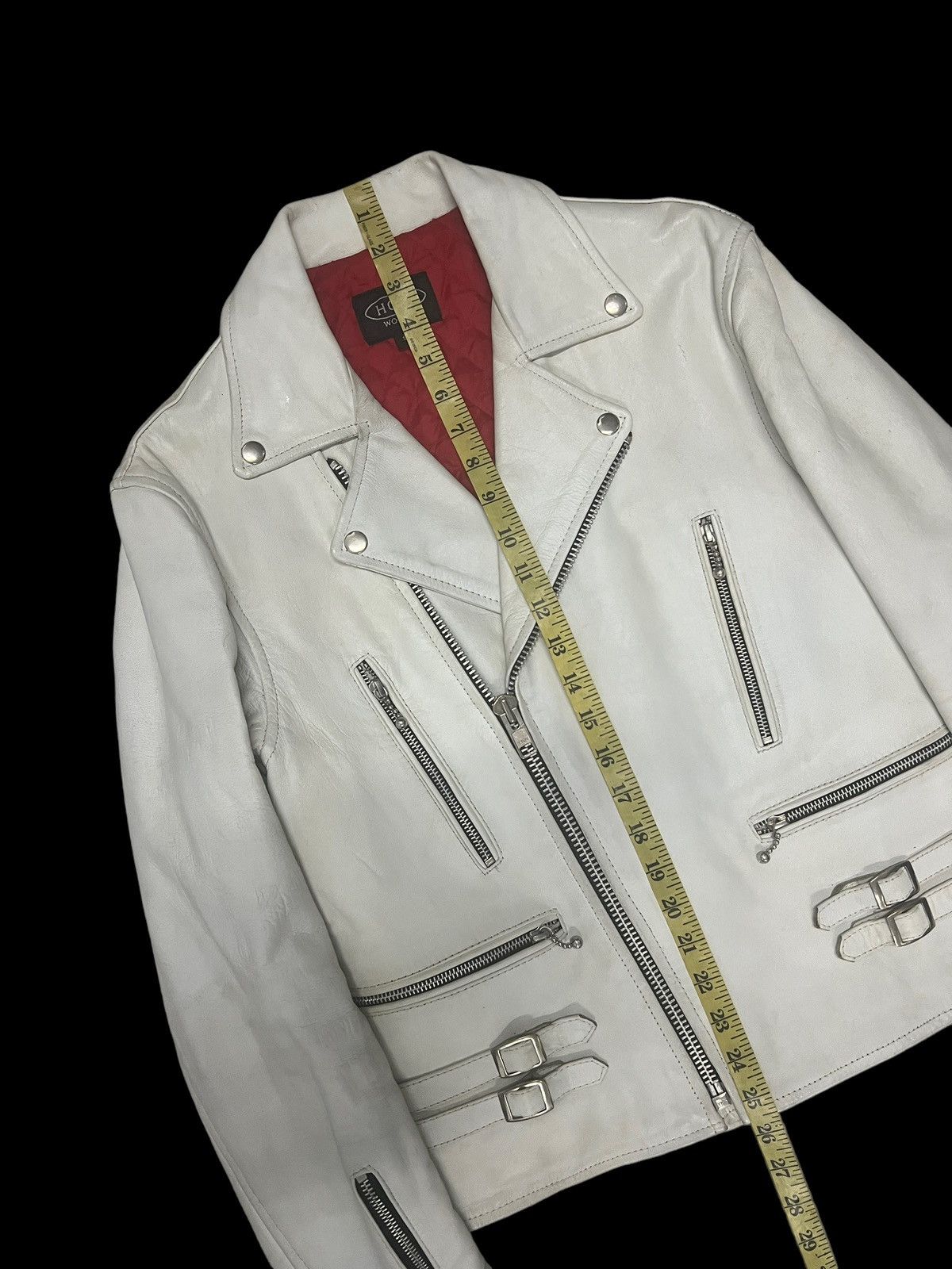 Genuine Leather Vintage Horn Works by Kakuishi Double Collar Leather Jacket Size US S / EU 44-46 / 1 - 16 Thumbnail