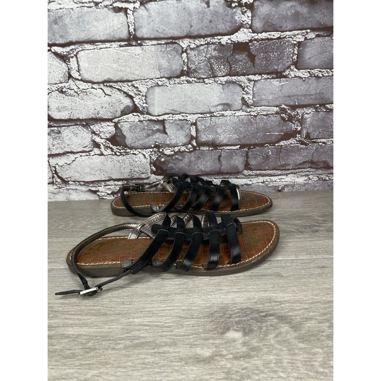Sam Edelman Sam Edelman Garland Black Leather Slingback Thong Strappy Sa Size US 7.5 / IT 37.5 - 20 Thumbnail