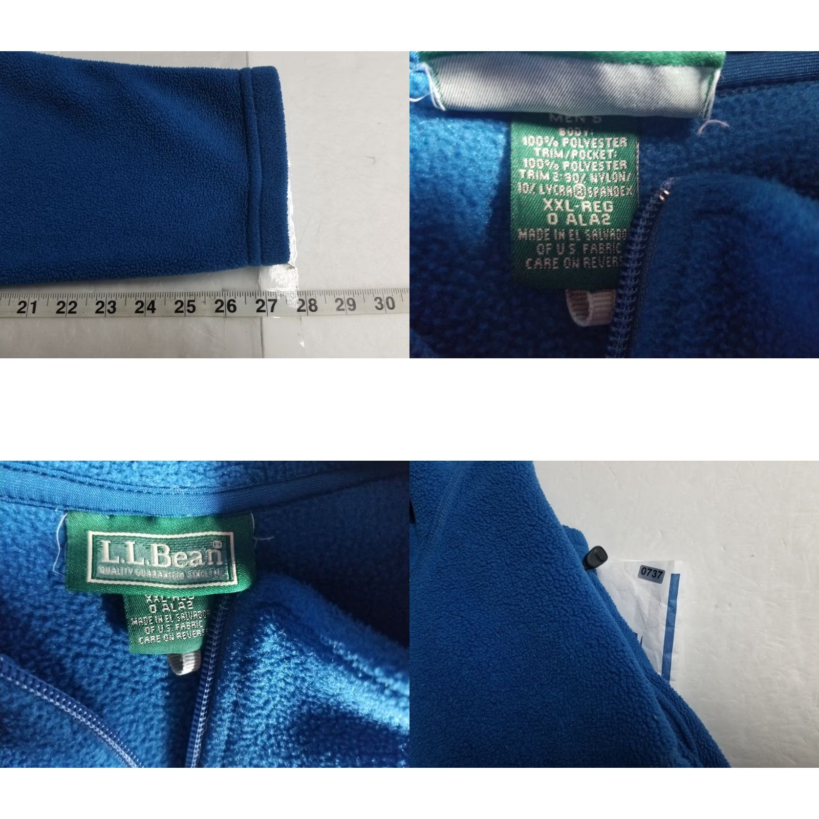 Vintage LL Bean Full Zip Fleece Jacket Mens 2XL Regular Blue Windbreaker Fleece Jacket Full Zip Mens Blue 2XL Regular Size US XXL / EU 58 / 5 - 8 Thumbnail