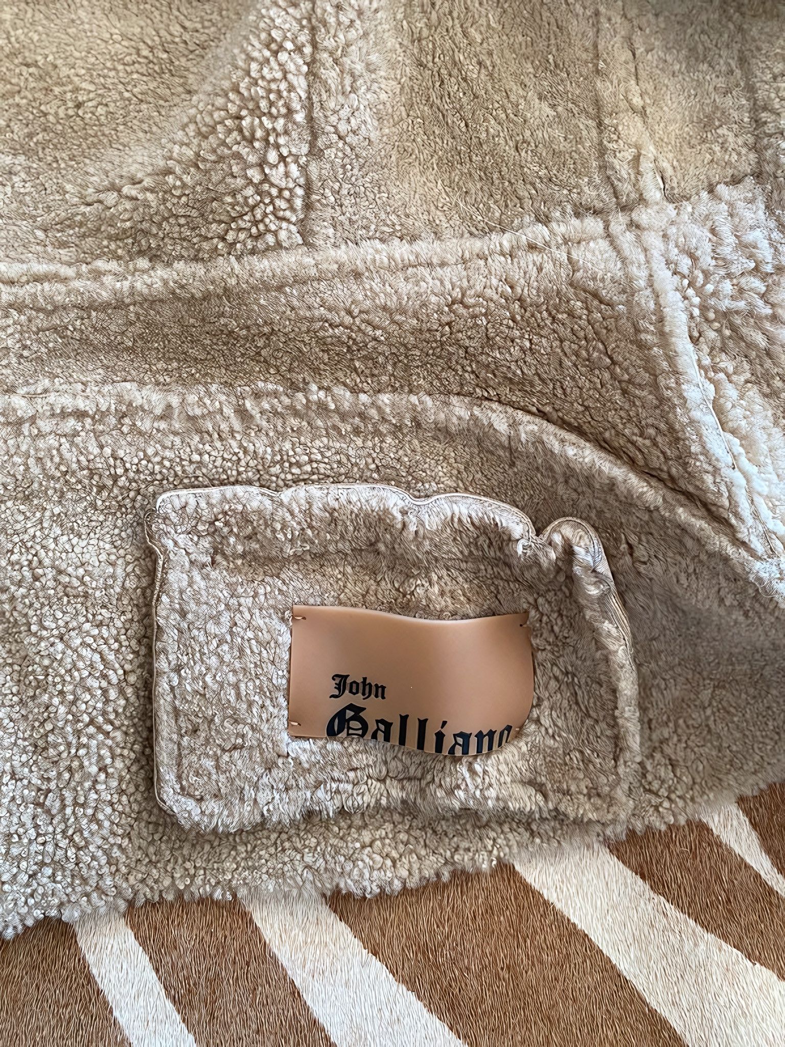 John Galliano SHEARLING LEATHER JACKET Size S / US 4 / IT 40 - 6 Thumbnail