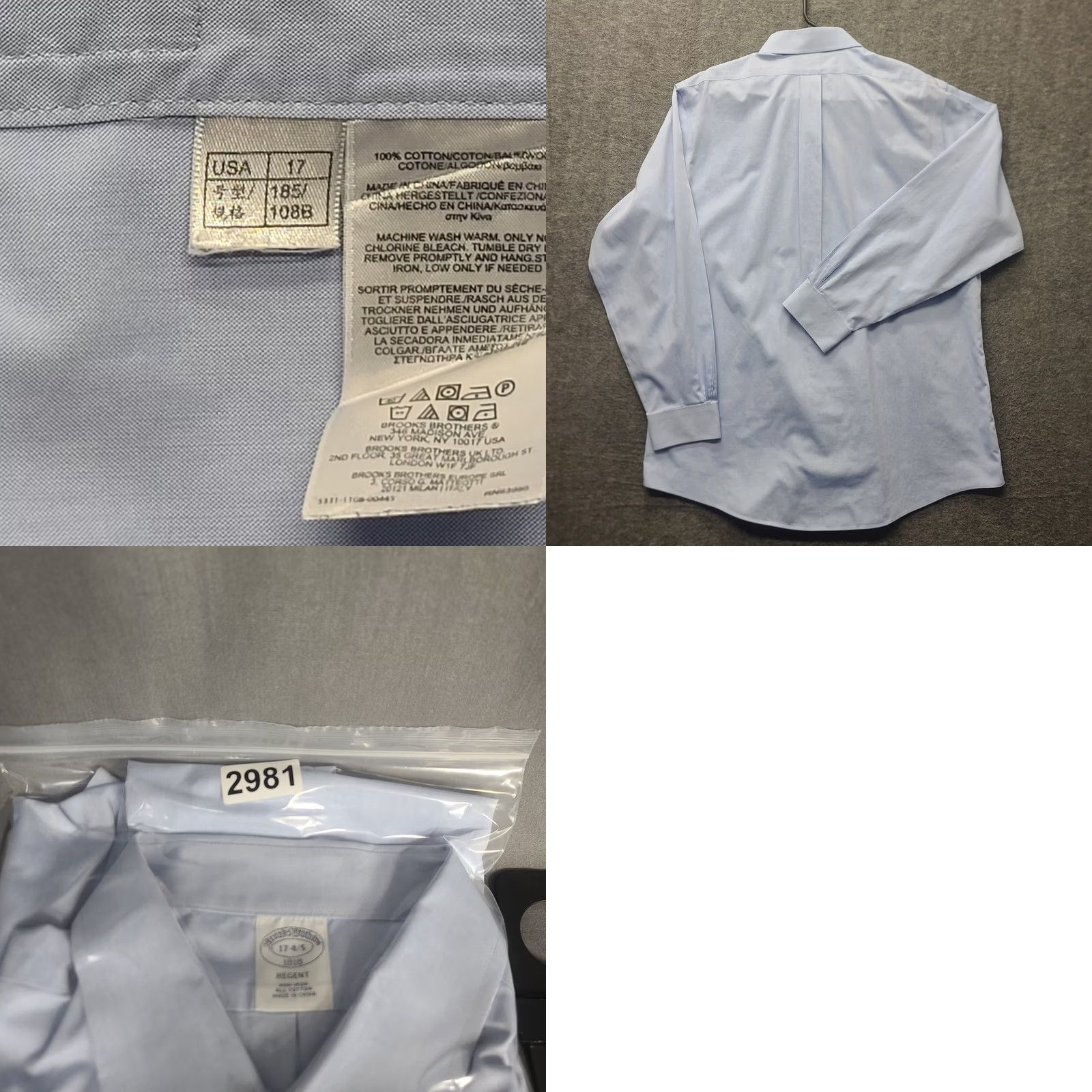 Brooks Brothers Brooks Brothers Shirt Mens 17-4/5 Regent Tailored Fit Non Iron Blue Dress Shirt Blue Button-Up Long Sleeve Casual Business Men Regular Size 17-4/5 Size 46R - 8 Thumbnail