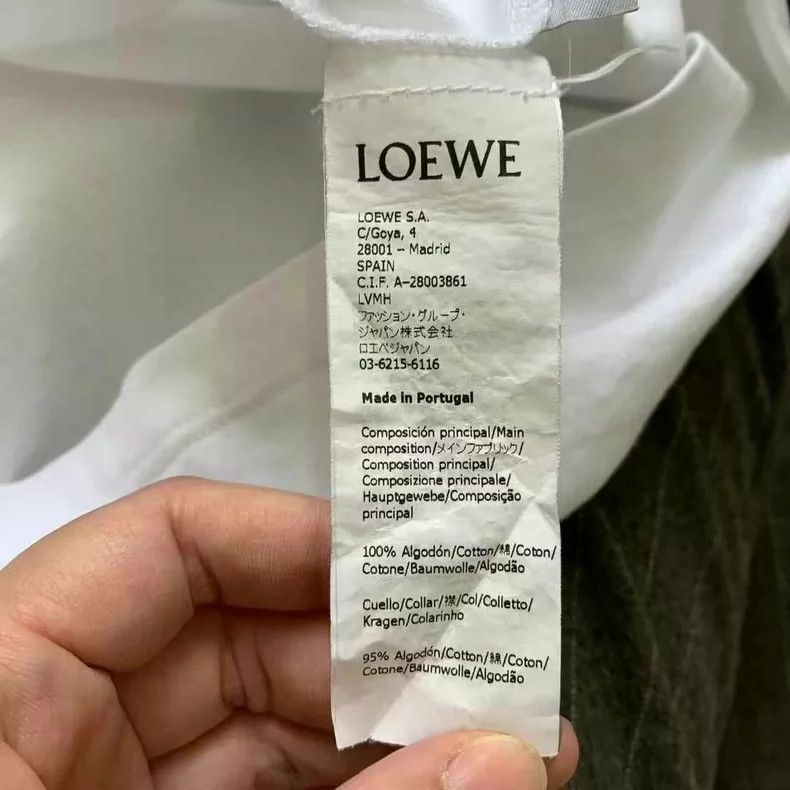 Loewe loewe White small logo short sleeve 2506-Nextarrow Size US M / EU 48-50 / 2 - 5 Thumbnail