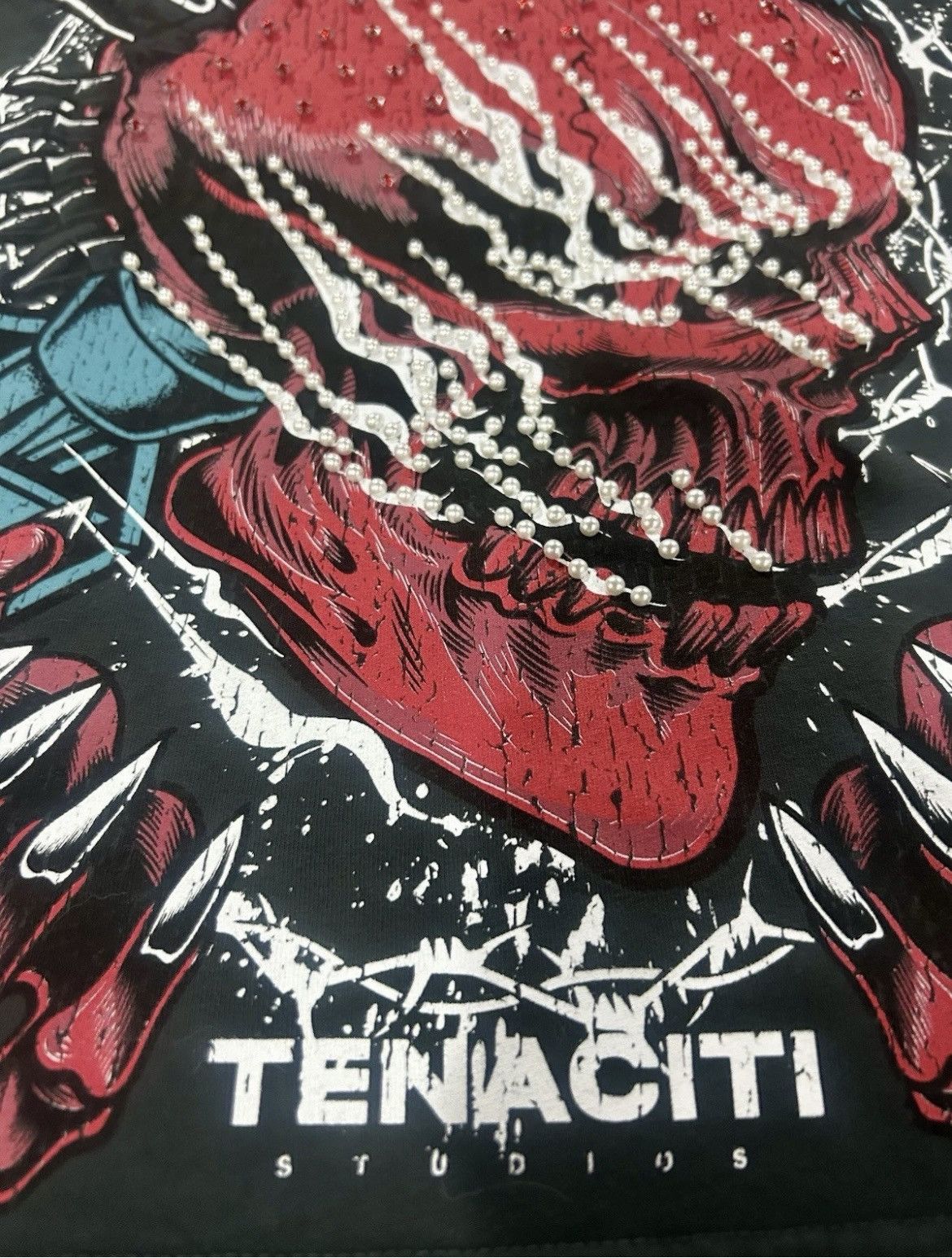 Other Tenaciti Studios Skull Graphic Studded T-Shirt Grey Size L Size US L / EU 52-54 / 3 - 15 Thumbnail
