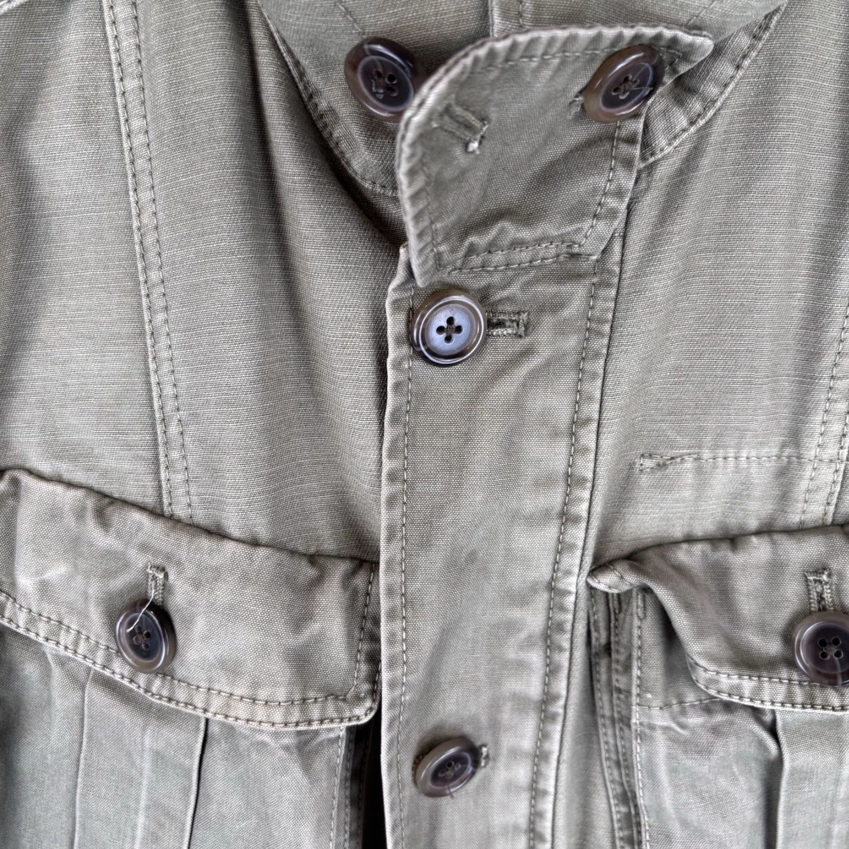 J.Crew J.CREW Jacket Womens M Olive Canvas Twill Chore Military Pockets Full Zip Lightweight Casual Workwear Size M / US 6-8 / IT 42-44 - 4 Thumbnail