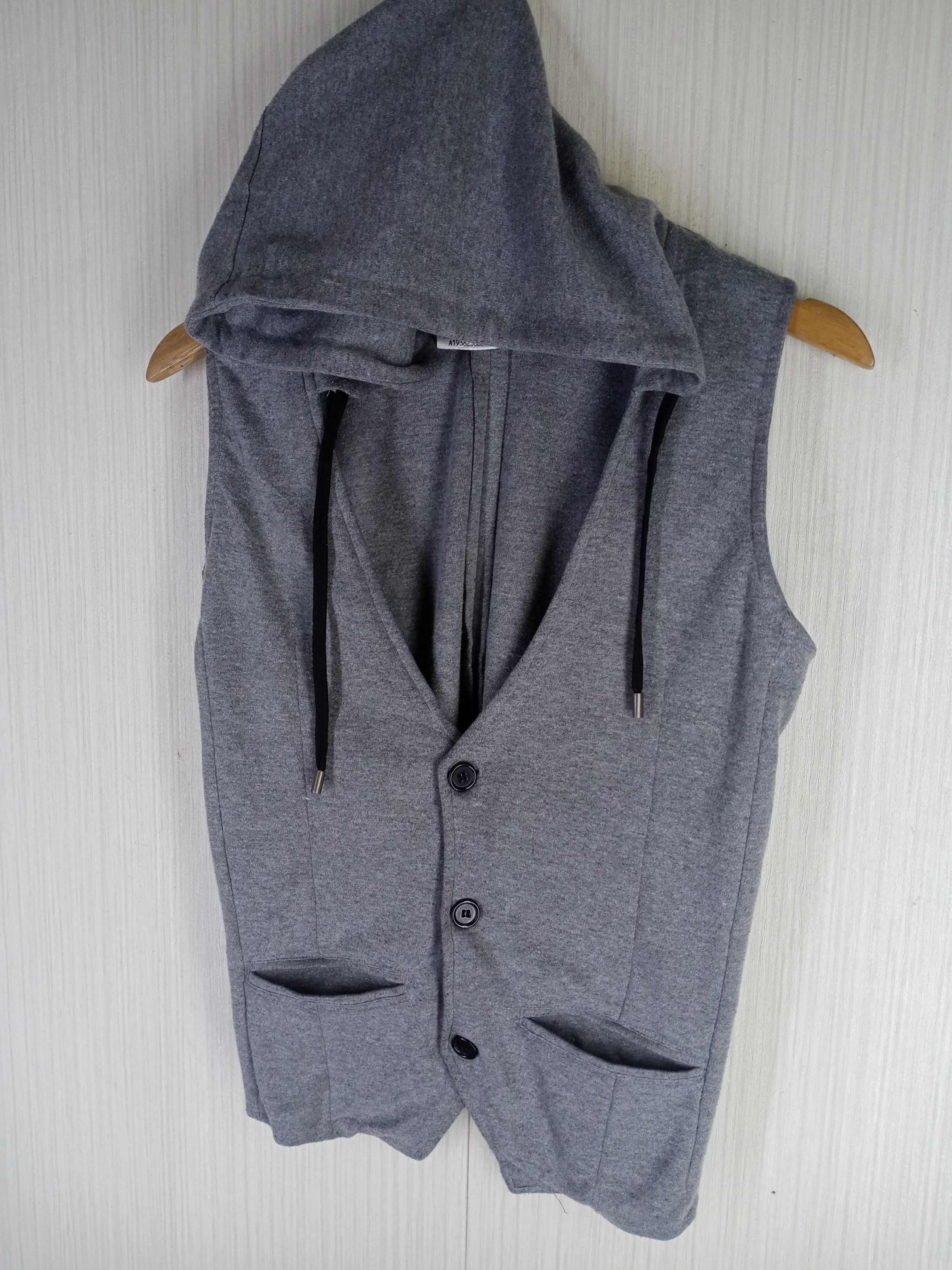 Katharine Hamnett London Rare Katharine Hamnett Cut & Sewn Sleeveless Hoodie Size M / US 6-8 / IT 42-44 - 3 Thumbnail