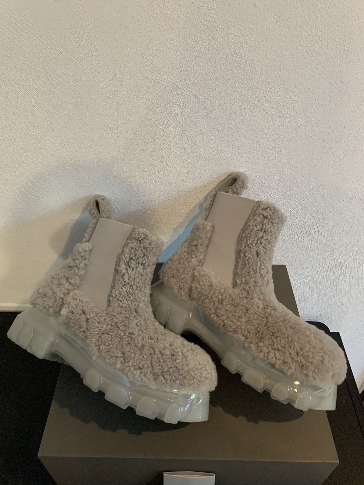 Rick Owens Gray Beatle Bozo Tractor Boots Size US 9 / IT 39 - 11 Thumbnail