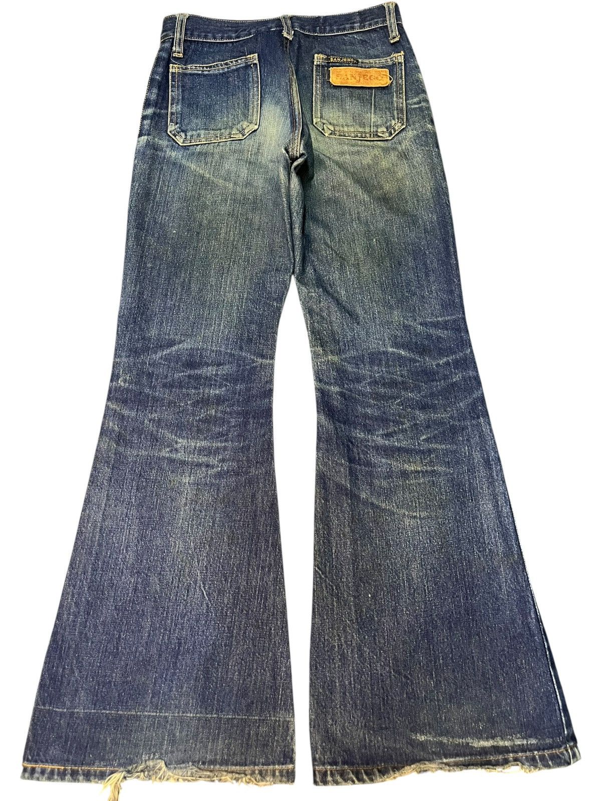 Hysteric Glamour Vintage Japanese Brand Mud Wash Distress Flare Jeans Size 27" / US 4 / IT 40 - 2 Thumbnail