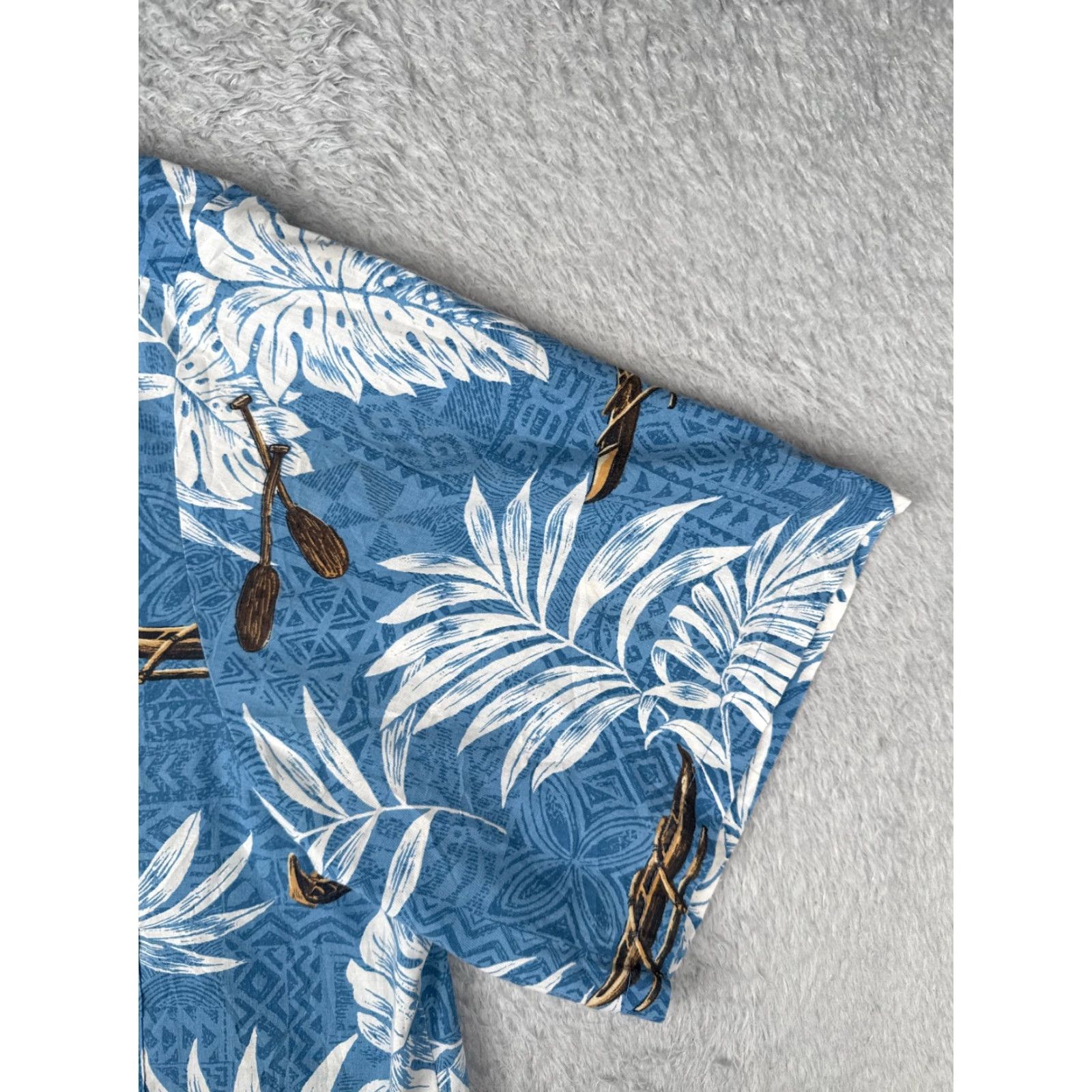 Vintage VINTAGE Royal Creations Hawaiian Shirt Men 3XL XXXL Blue Floral Boat Polyester Blend Size US XXL / EU 58 / 5 - 2 Thumbnail