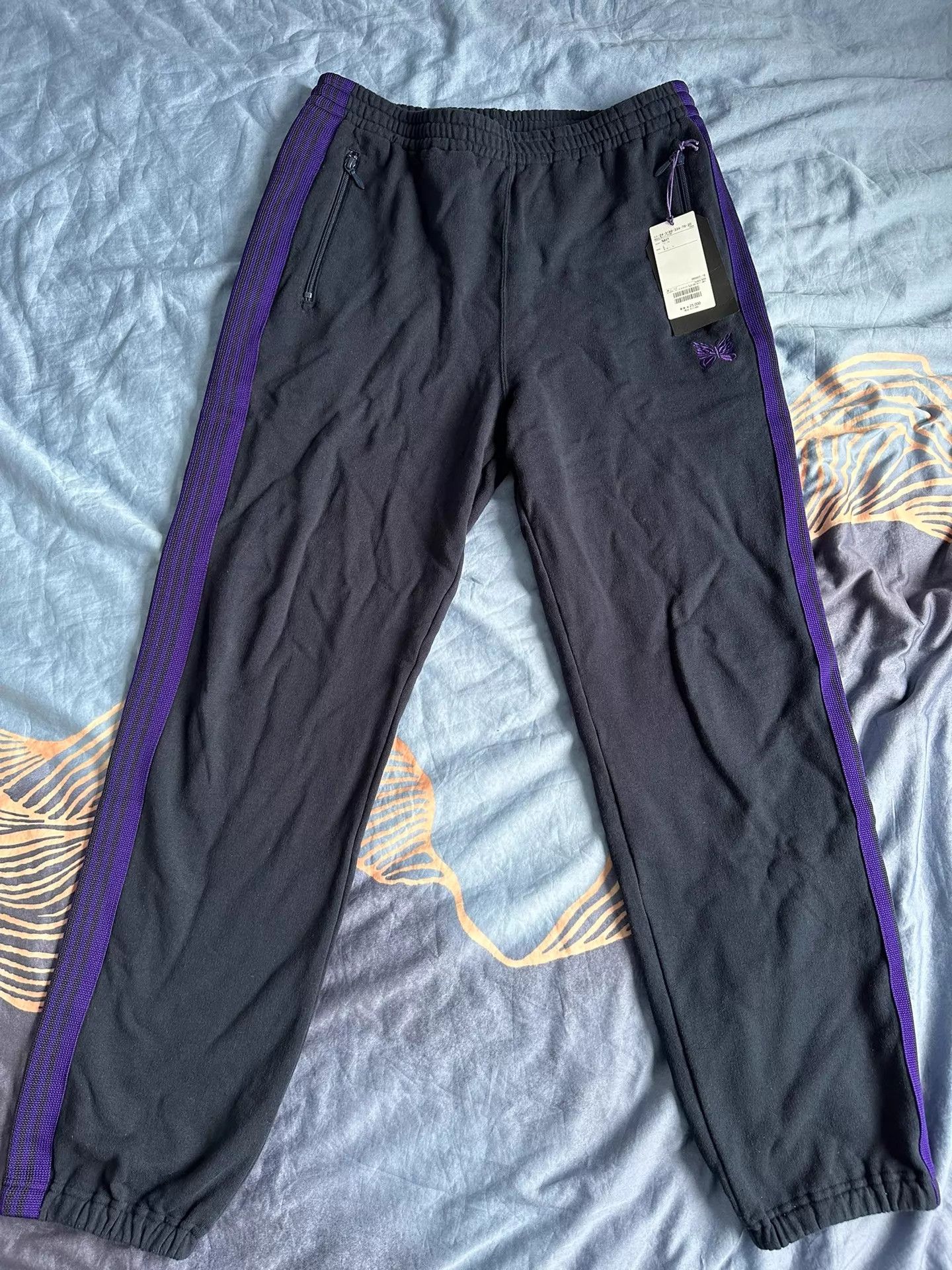 Needles NEEDLES × BEAMS Butterfly Brushed Track Pants L New With Tags Size US 34 / EU 50 - 1 Thumbnail
