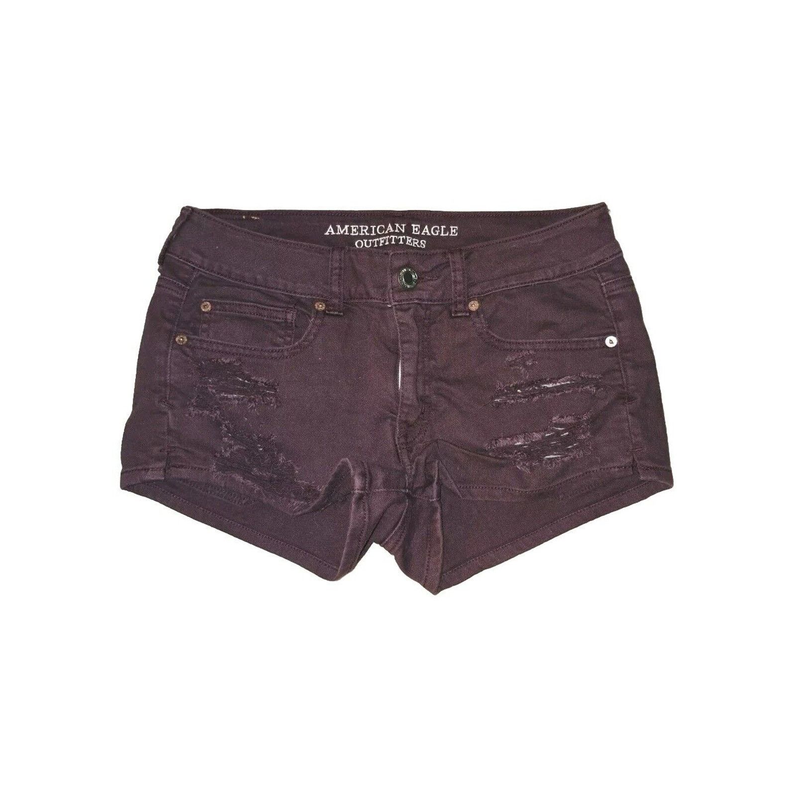 American Eagle Outfitters American Eagle Outfitters Women Shorts Sz 6 Burgundy Shortie Size 28" / US 6 / IT 42 - 1 Thumbnail