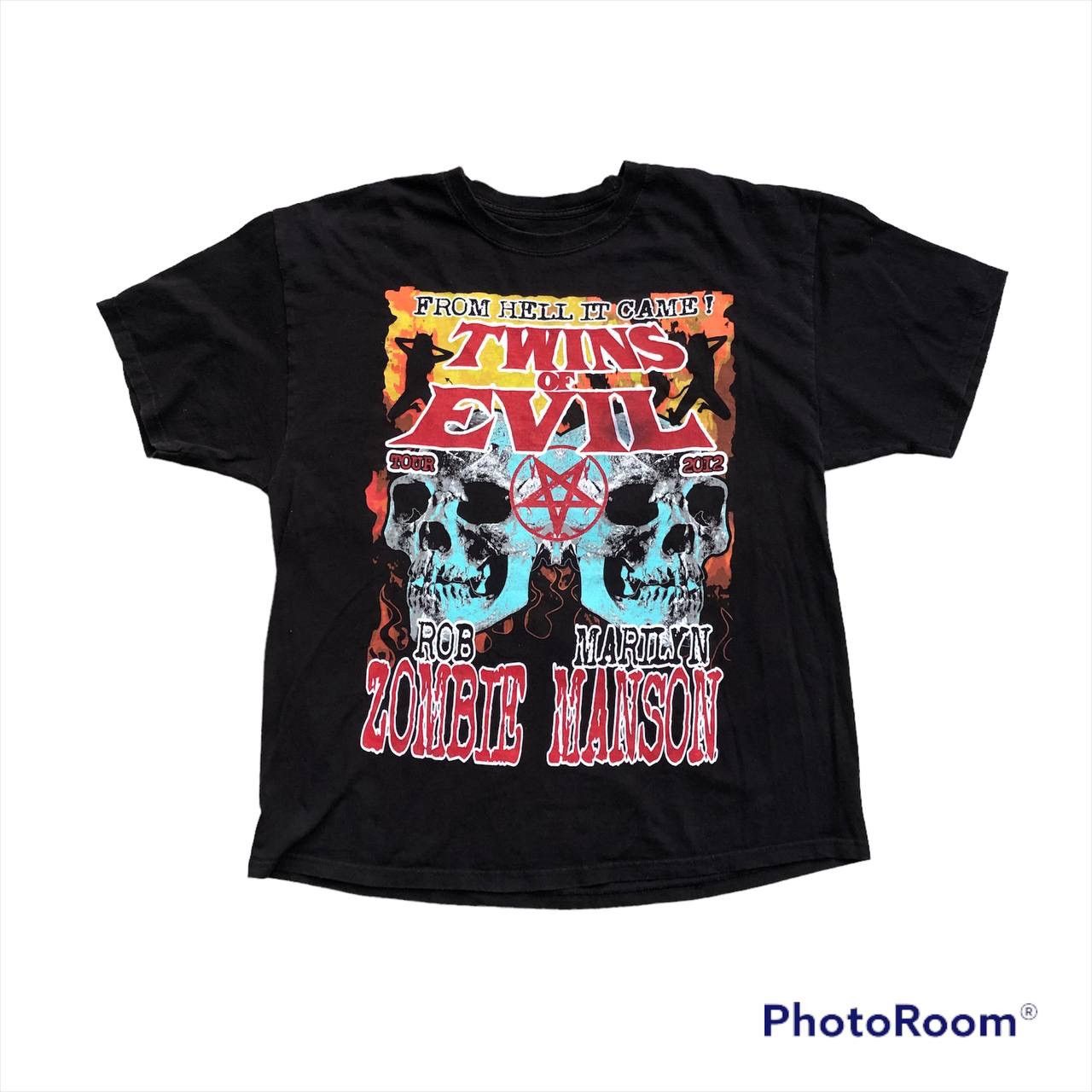 Band Tees × Marilyn Manson TWINS EVIL MARILYN MANSON X ROB ZOMBIE 2012 TOUR Size US XL / EU 56 / 4 - 1 Thumbnail