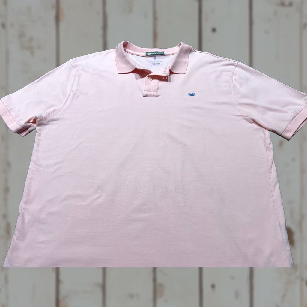 Vintage Southern Marsh Polo Shirt Men Pink 2XL Short Sleeve Cotton Blended Breathable Stretch Casual Polo Shirt Shirt Mens XXL Pink Size US XXL / EU 58 / 5 - 1 Thumbnail