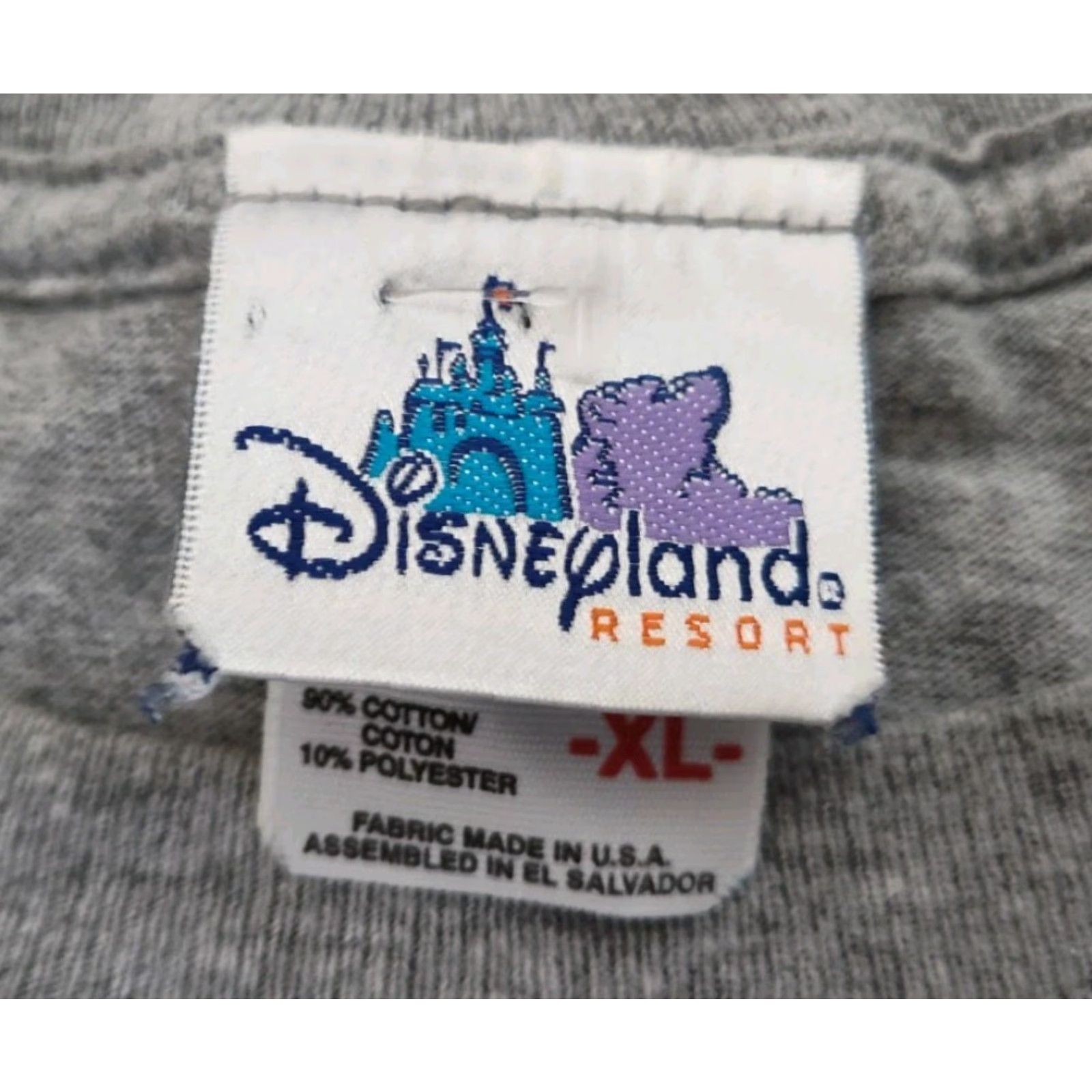 Disney VINTAGE Disneyland Resort T-Shirt Mickey Mouse Gray Adult XL Disney USA Crew Neck Graphic Print Men’s Logo Pop Culture 90s Theme Disneyland Size US XL / EU 56 / 4 - 6 Thumbnail