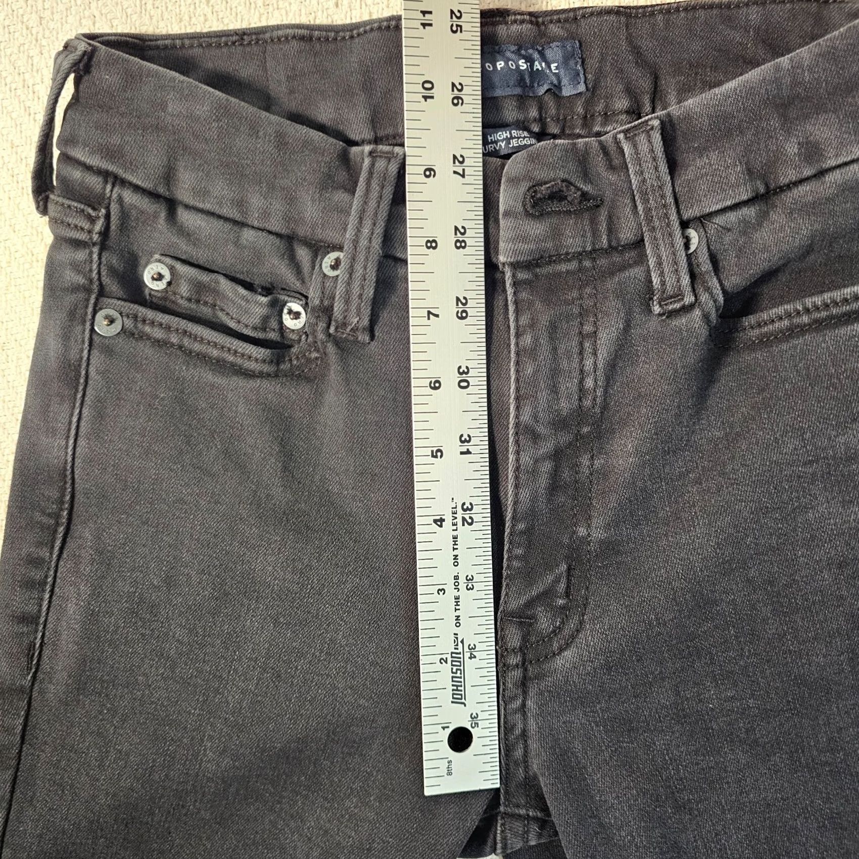 Vintage Aéropostale High Rise Curvy Jegging Jean Women's Size 2 Black 5-Pocket Stretch Size 26" / US 2 / IT 38 - 6 Thumbnail
