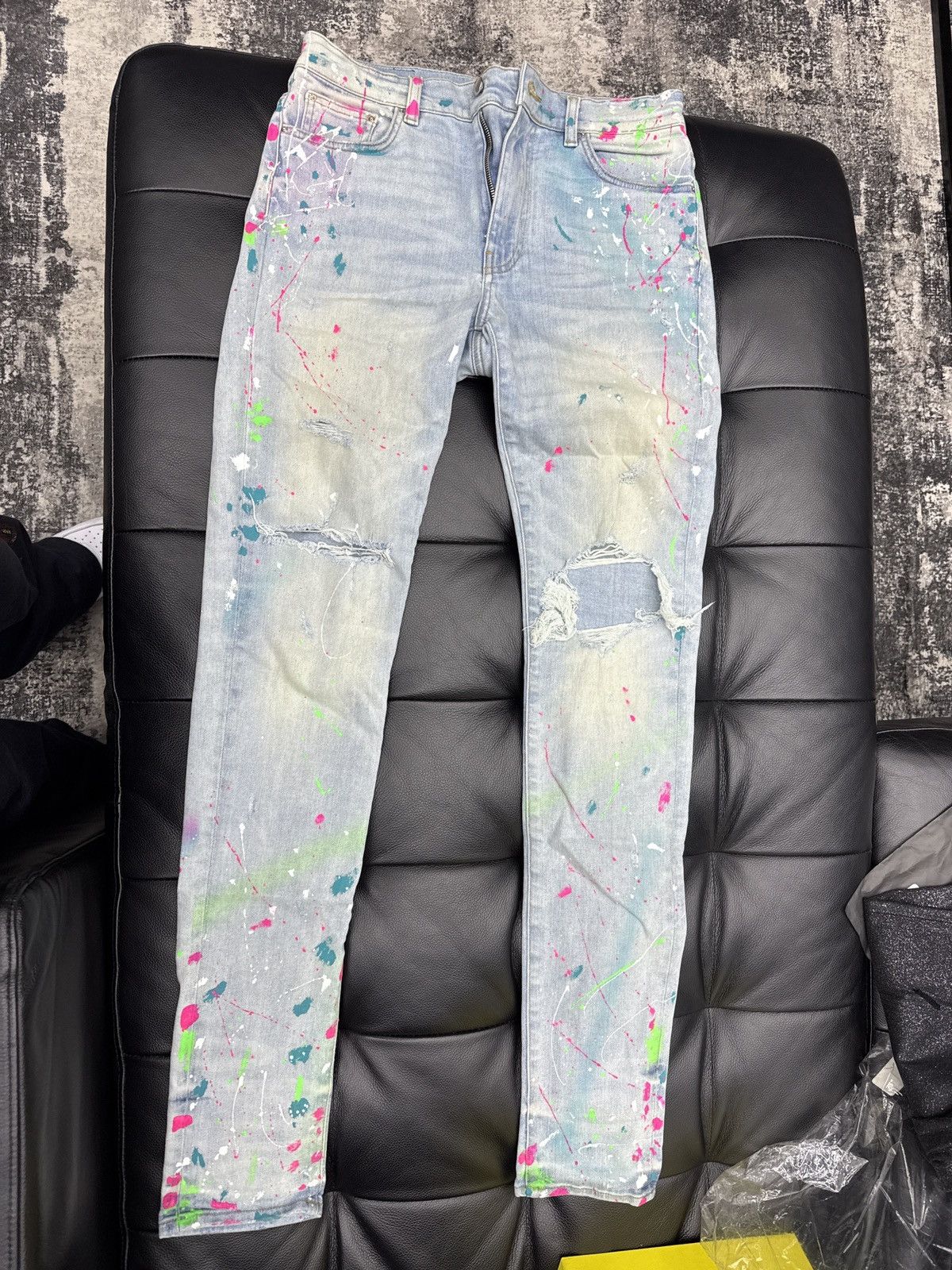 Amiri Amiri paint splatter 31 Size US 31 - 1 Thumbnail